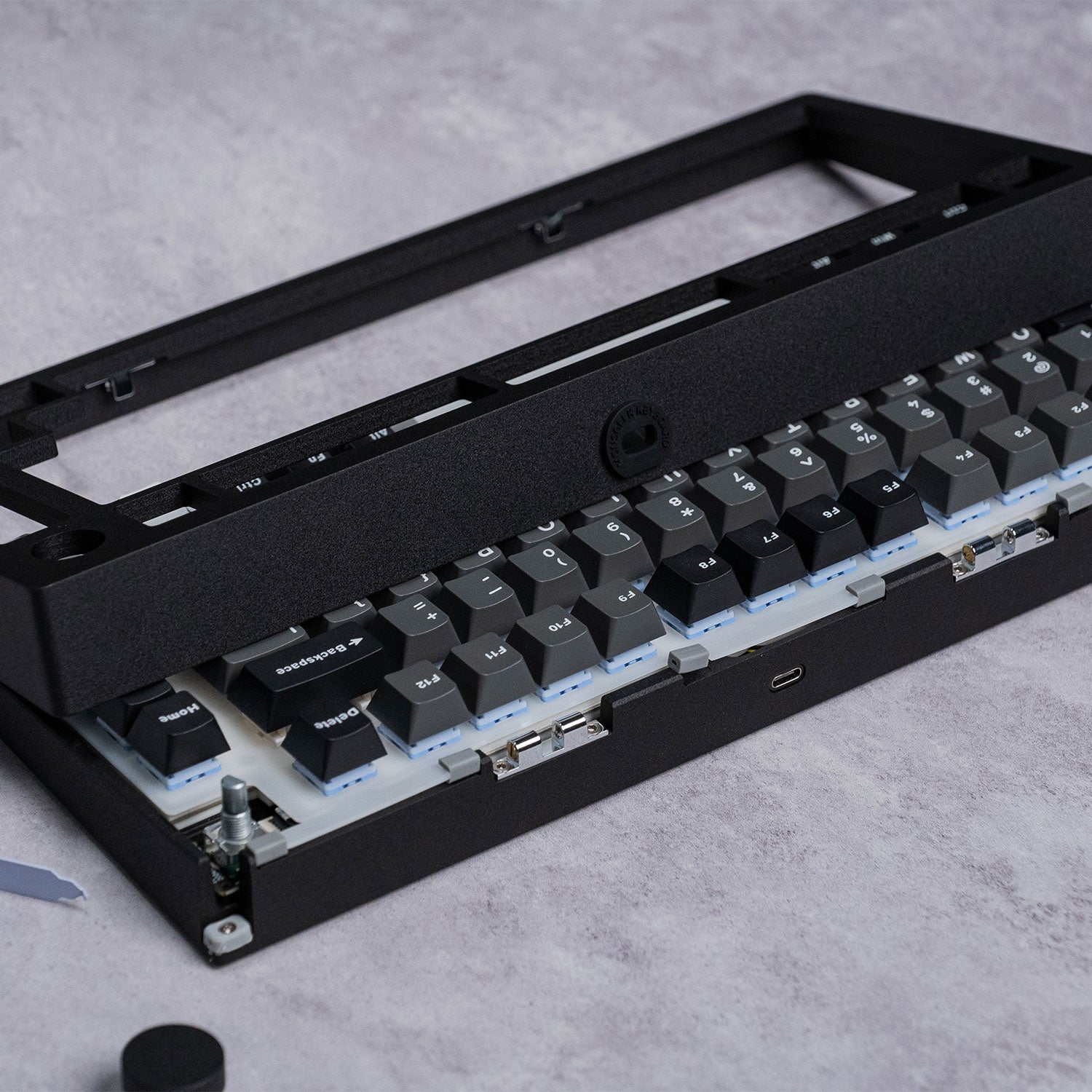 MonsGeek M1 V5- Black on White- Black & Silver