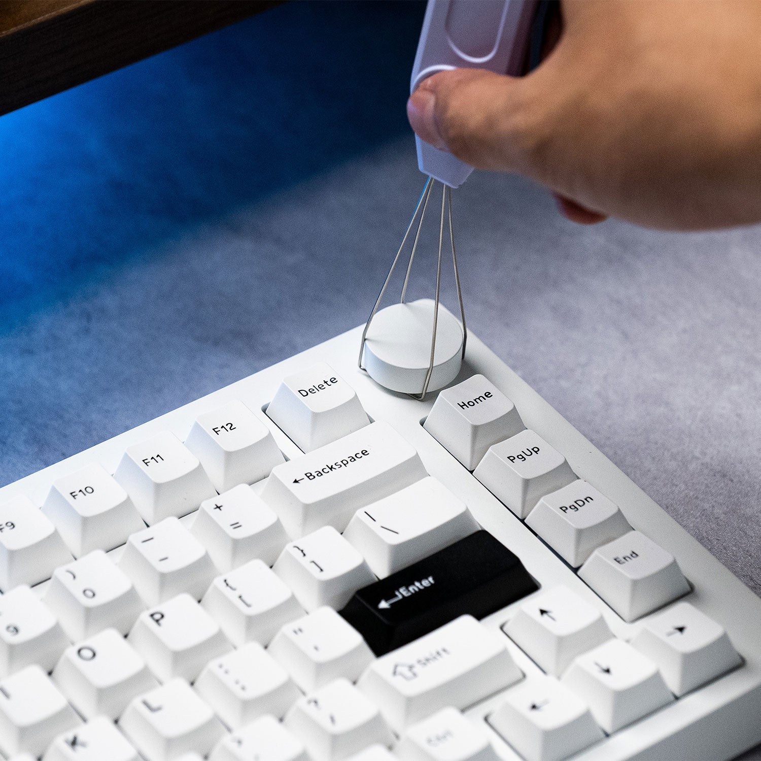 MonsGeek M1 V5- Black on White- Black & Silver