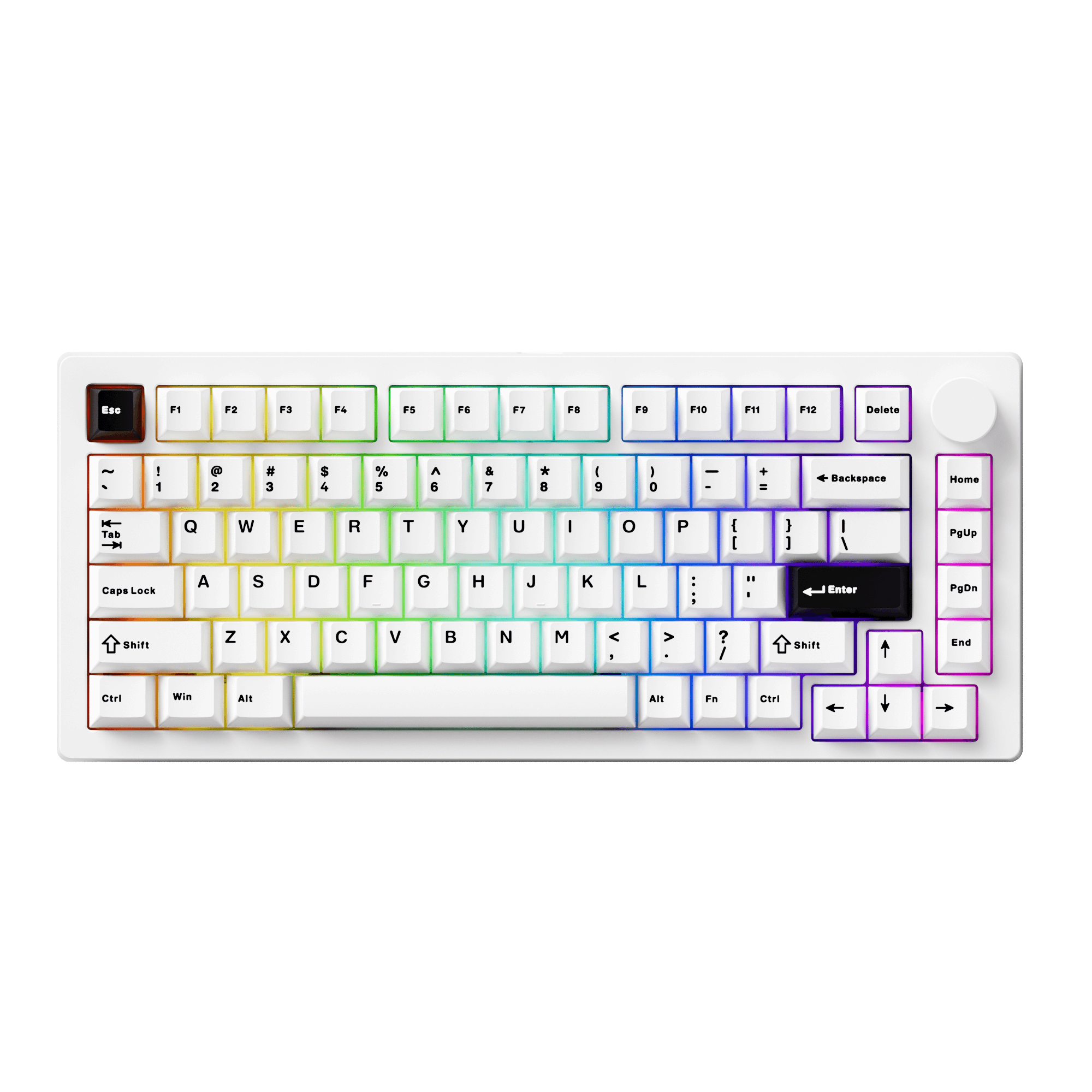 MonsGeek M1 V5- Black on White- Black & Silver