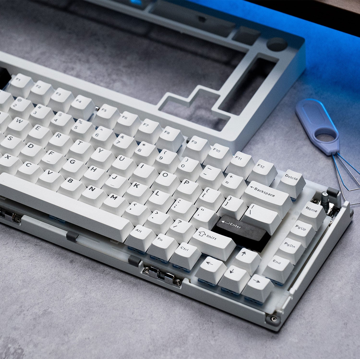 MonsGeek M1 V5- Black on White- Black & Silver