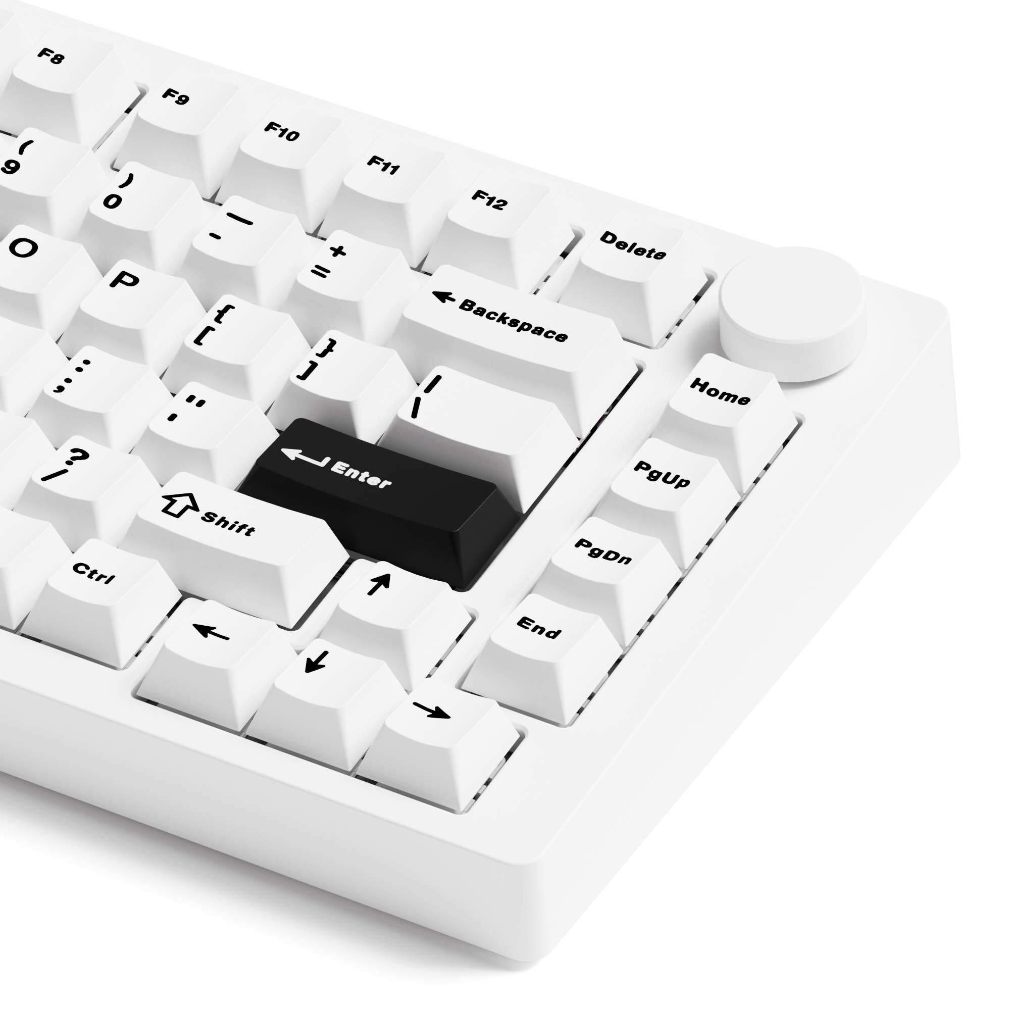 MonsGeek M1 V5- Black on White- Black & Silver