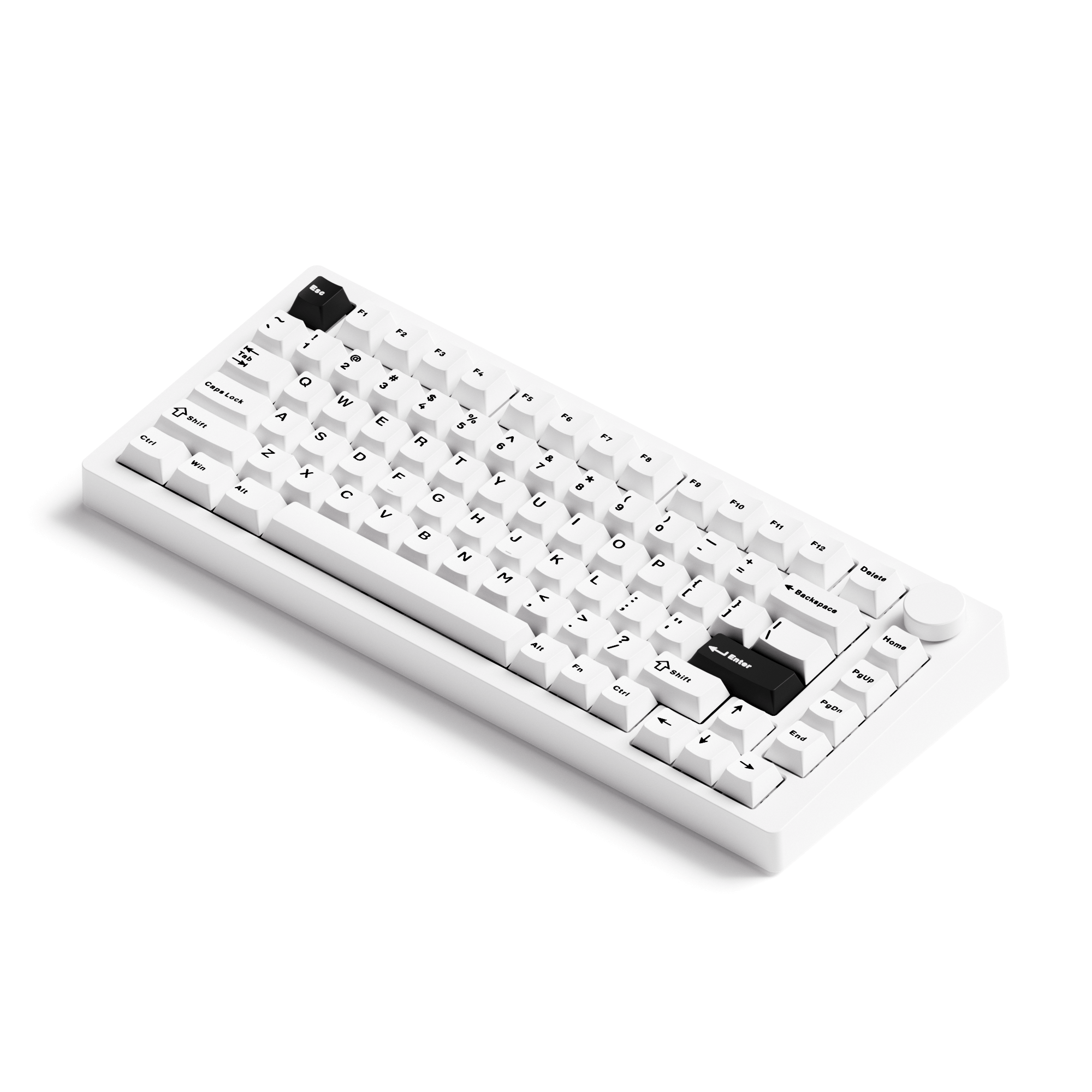 MonsGeek M1 V5- Black on White- Black & Silver