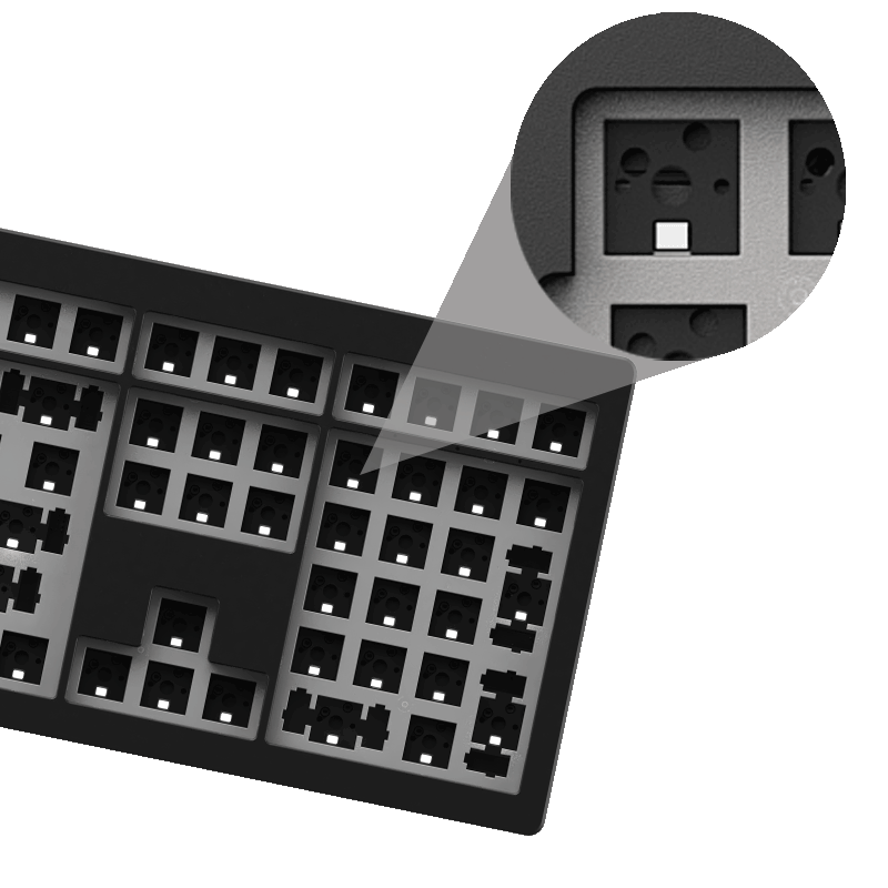 m5w keyboard diy kit south-facing PCB