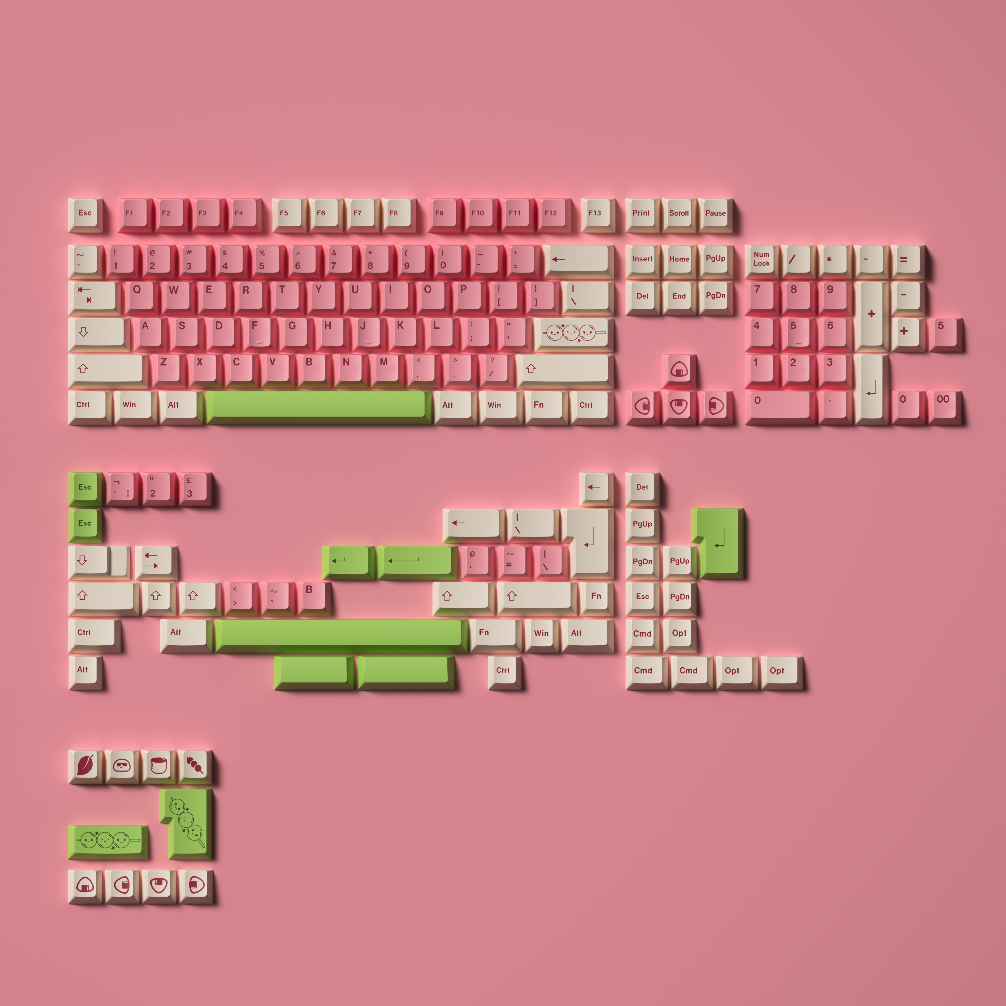 Akko Mochi & Dango Keycap Set (170-key)