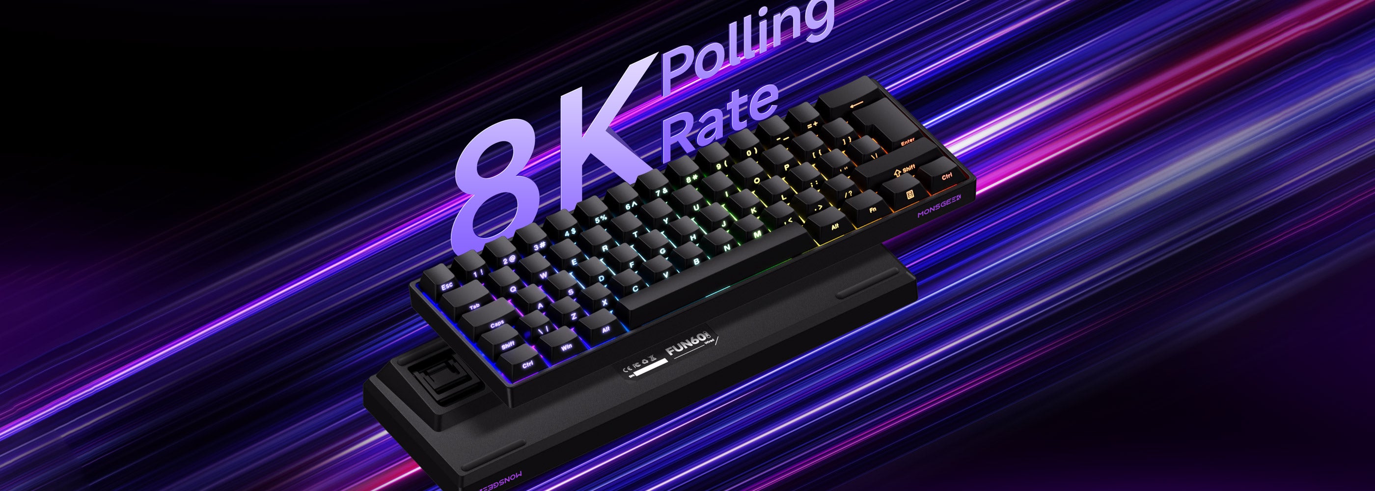 MonsGeek FUN60 PRO ISO HE Magnetic Keyboard 8k Polling Rate