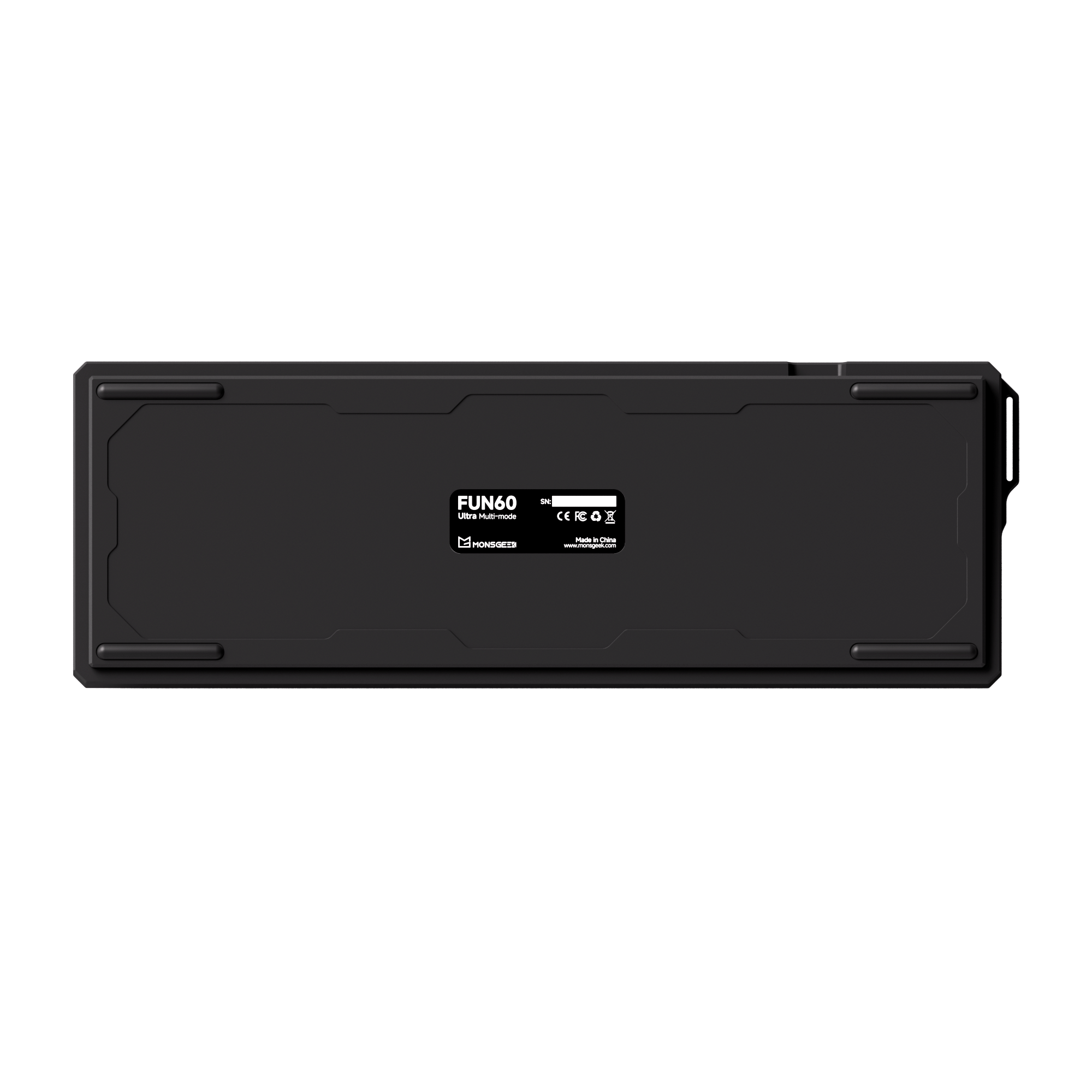 FUN60 Ultra Black TMR/HE Magentic Keyboard Back Details