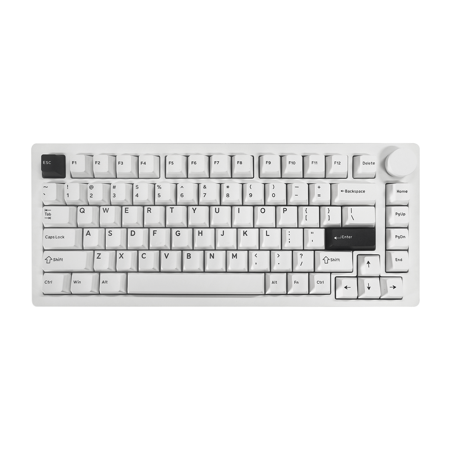 MonsGeek M1 V5 Custom Mechanical Keyboard Black on White Theme