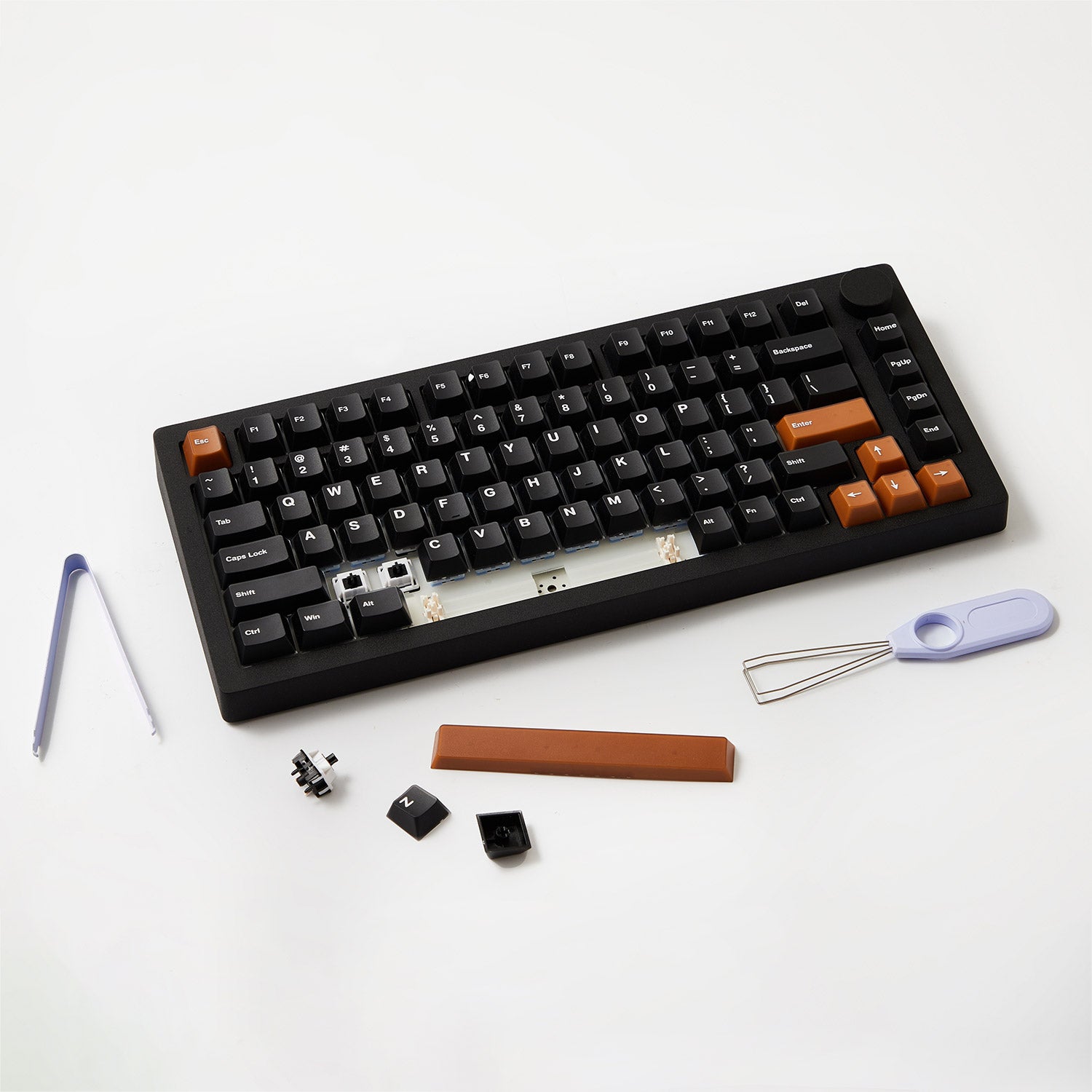 MonsGeek M1 V5- Black on White- Black & Silver