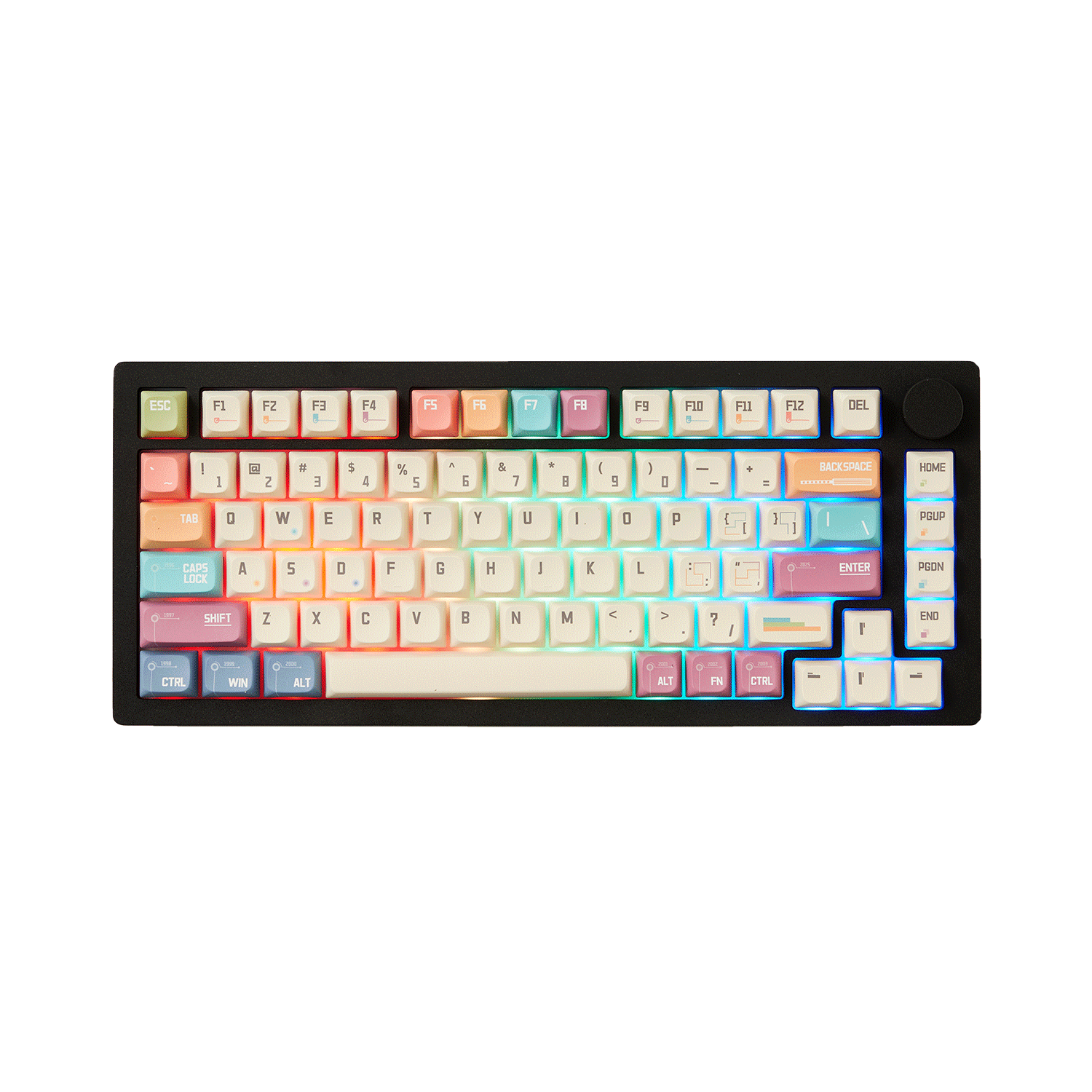 MonsGeek M1 V5- Black on White- Black & Silver