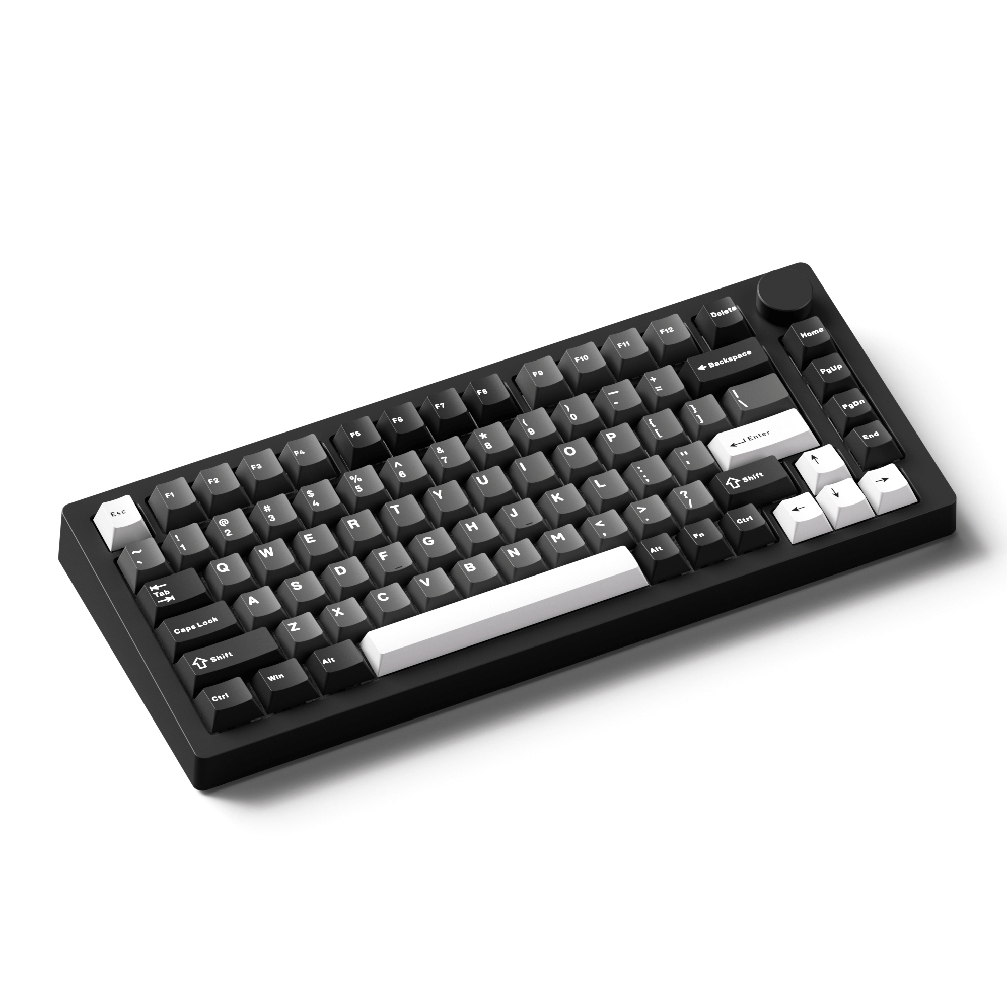 MonsGeek M1 V5- Black on White- Black & Silver