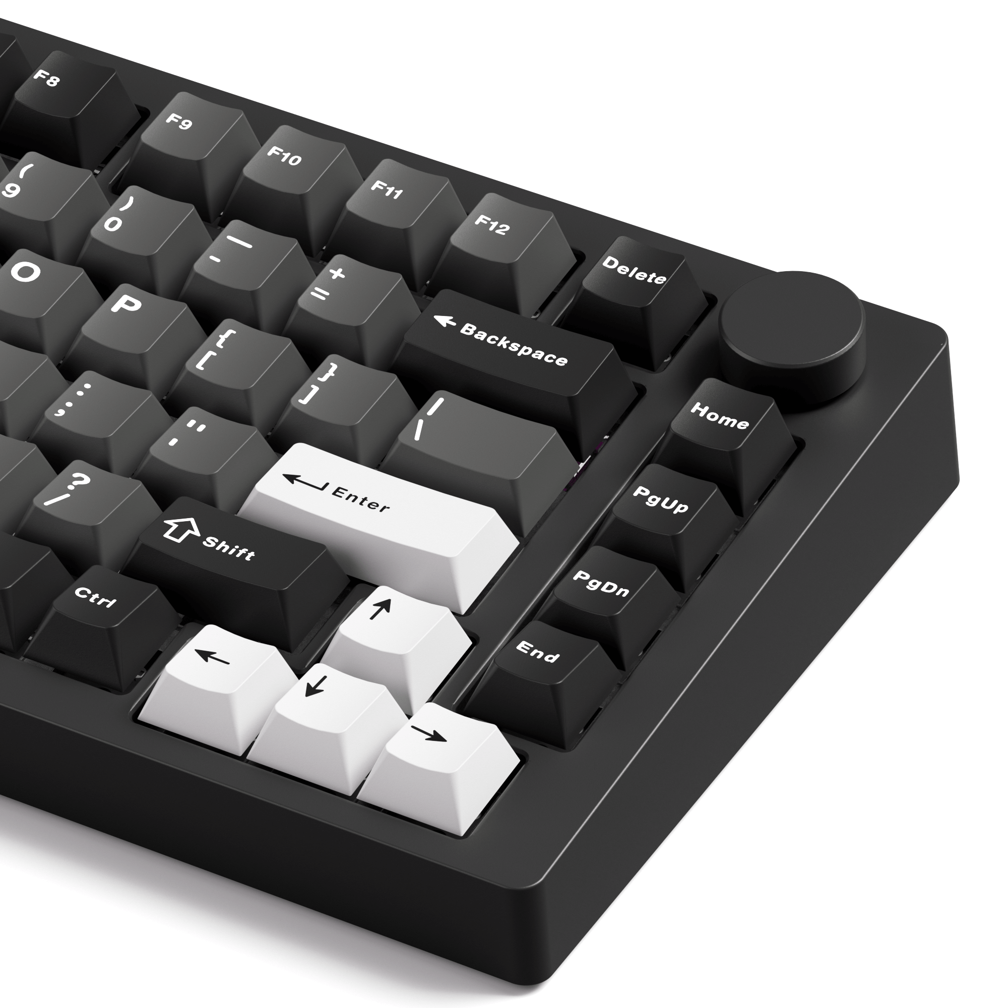 MonsGeek M1 V5- Black on White- Black & Silver