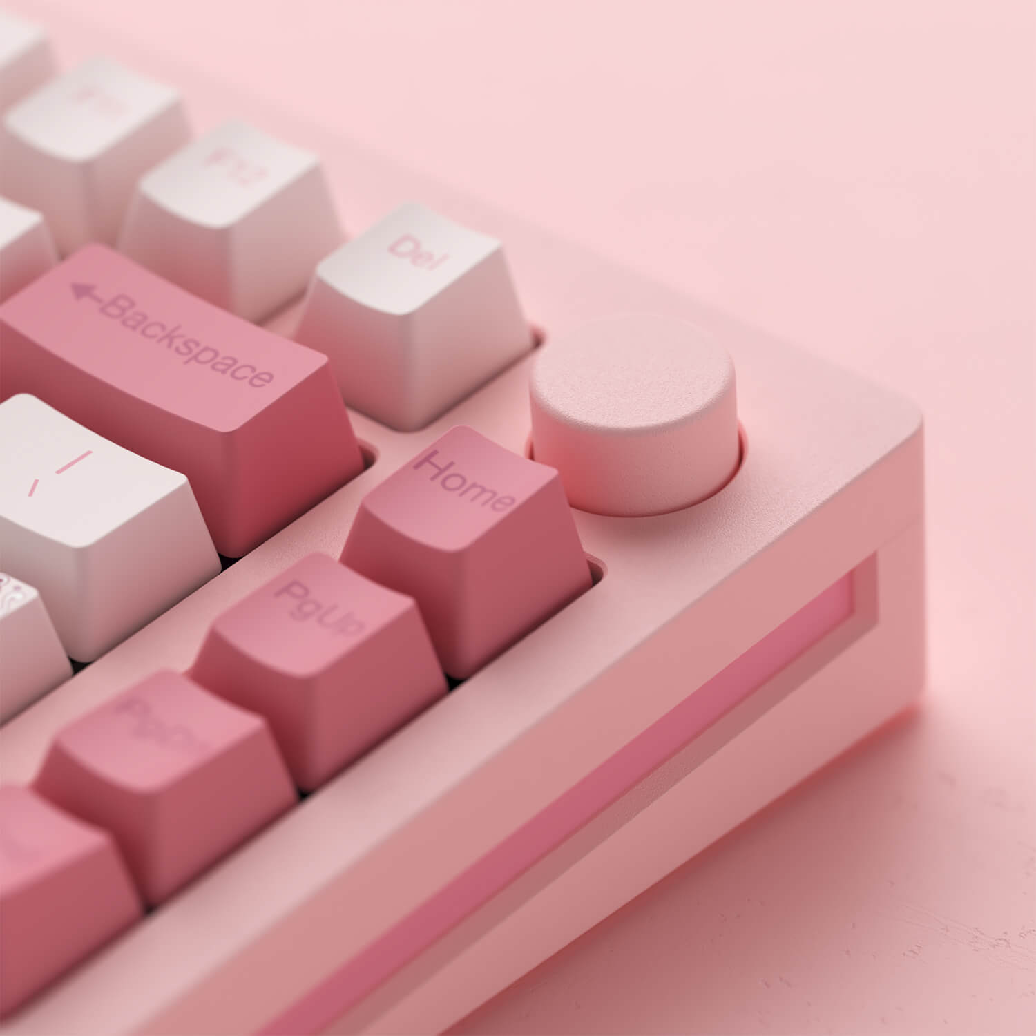 custom knob for pink monsgeek m1w aluminum mechanical keyboard