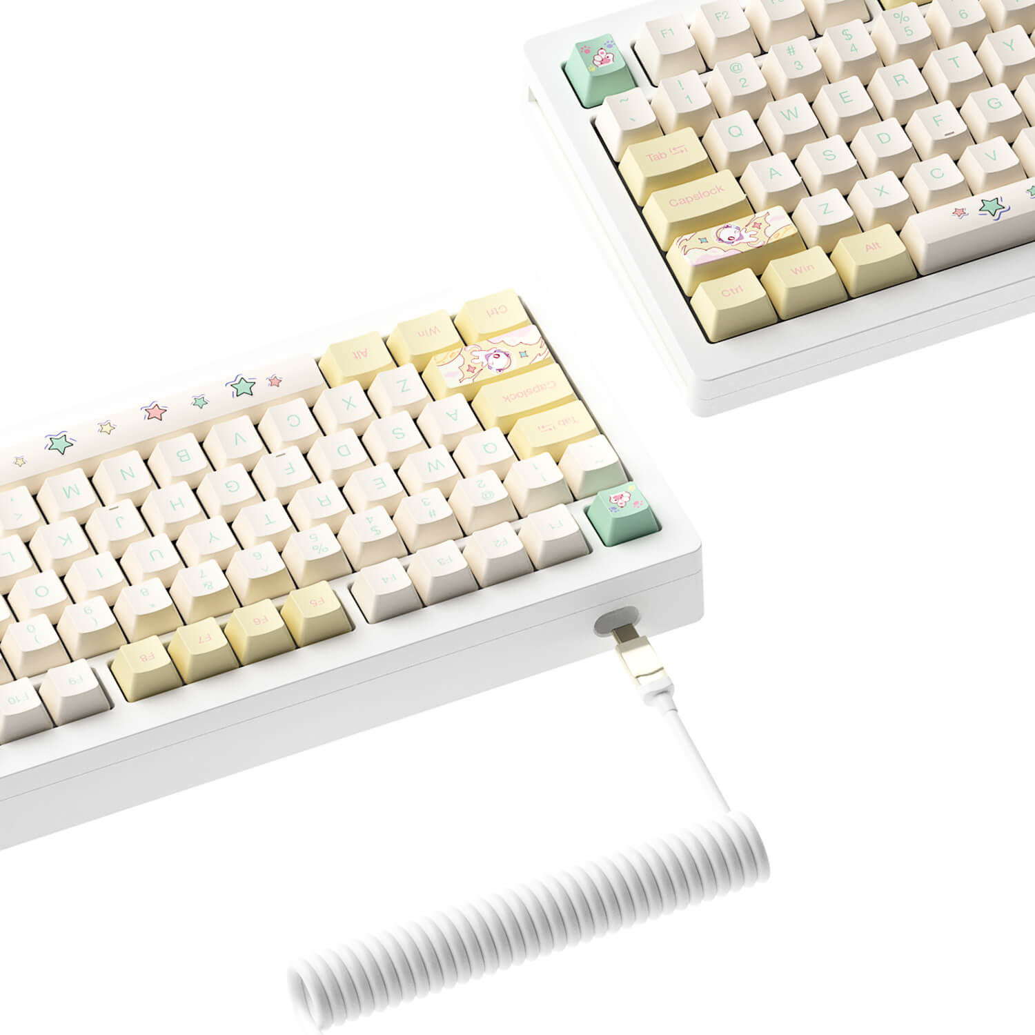 usb of white monsgeek m1w aluminum mechanical keyboard