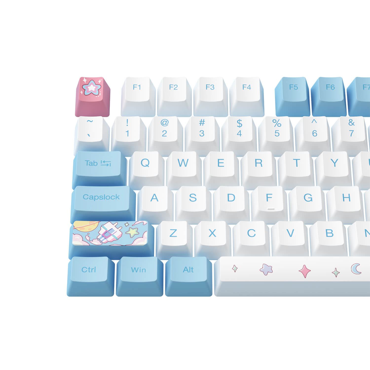 blue pbt keycaps of monsgeek m1w aluminum mechanical keyboards