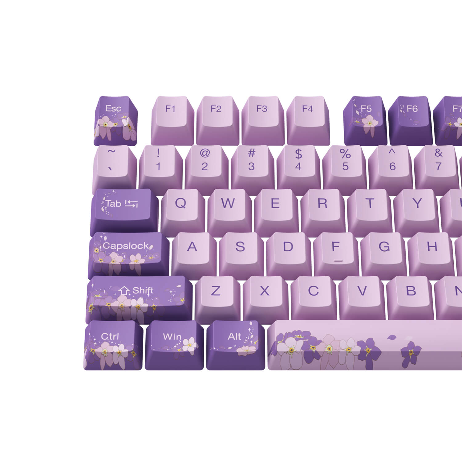 purple pbt keycaps of monsgeek m1w aluminum mechanical keyboards