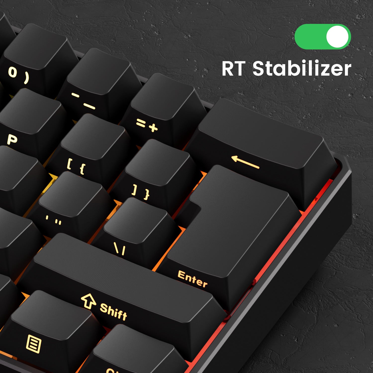 FUN60 Ultra ISO HE Magnetic Keyboard RT Stabilizer