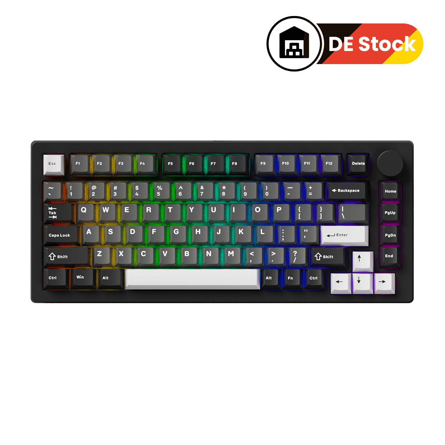 MonsGeek M1 V5- Black on White- Black & Silver | Monsgeek EU