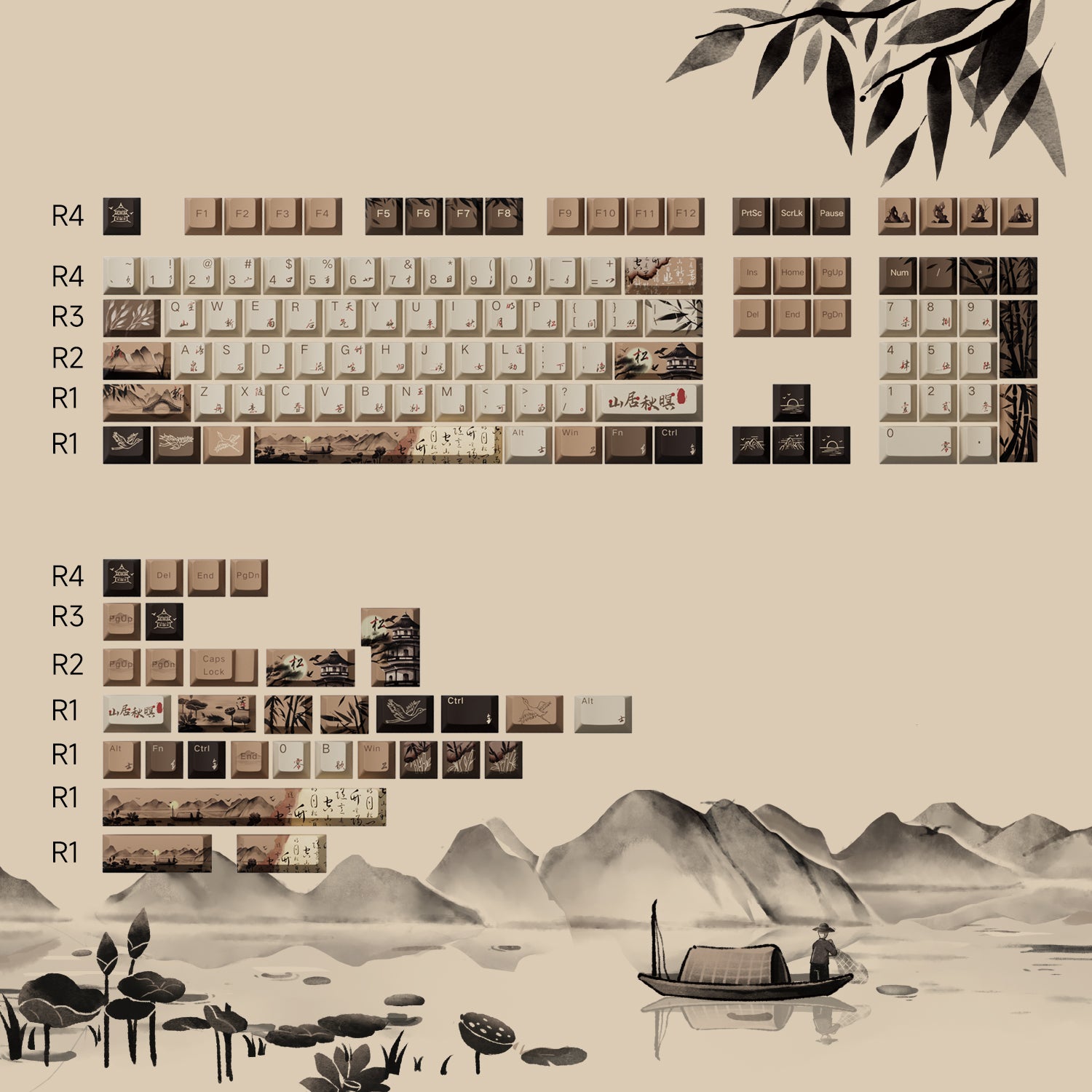 Akko Mountain Seclusion Keycap Set (140-key)