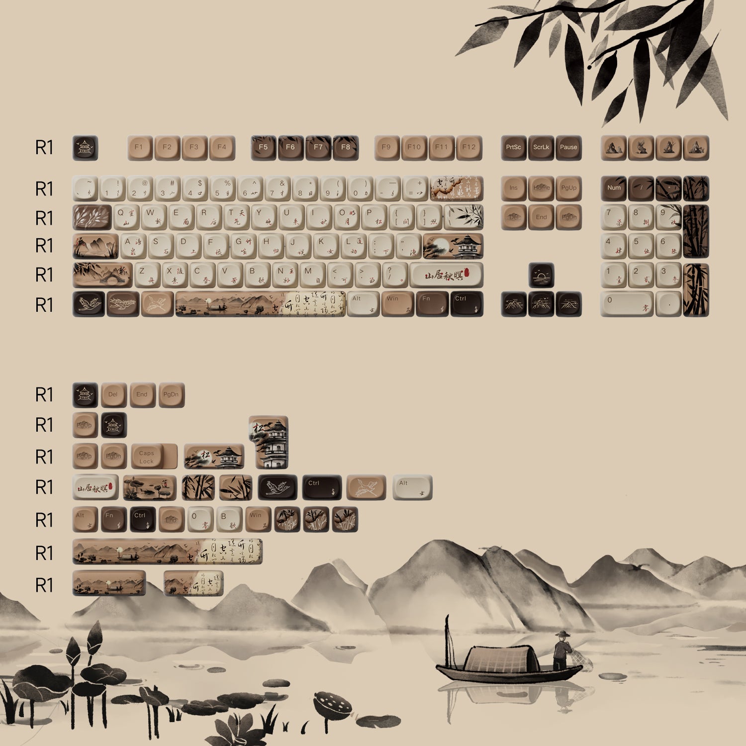 Akko Mountain Seclusion Keycap Set (140-key)