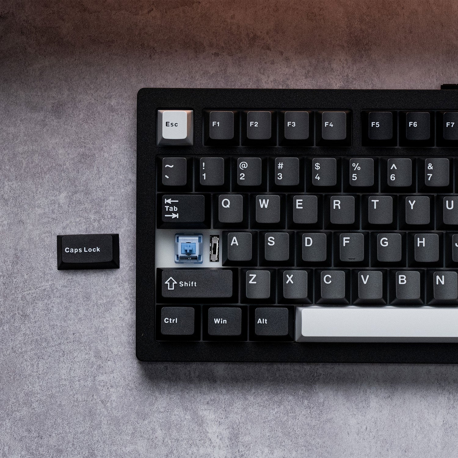 MonsGeek M1 V5- Black on White- Black & Silver