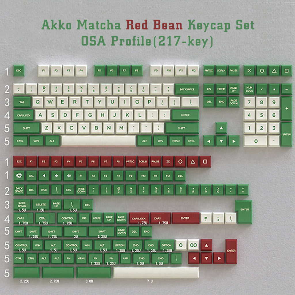 Akko Matcha Red Bean Keycap Set