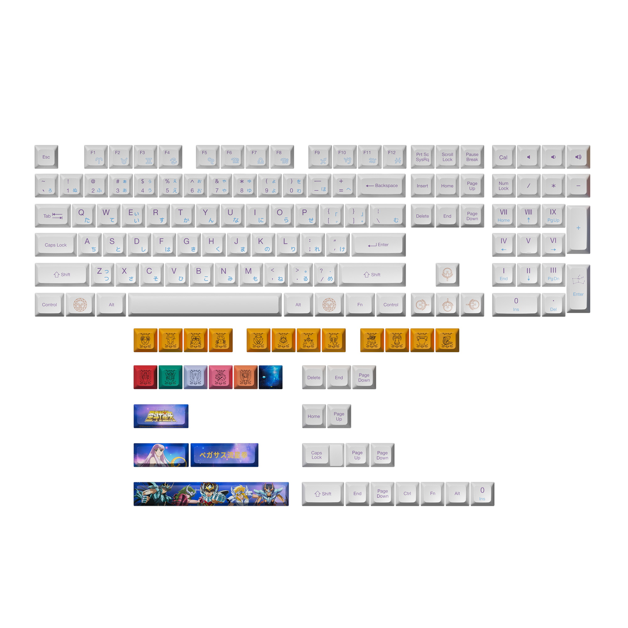 Akko Saint Seiya Keycap Set (145-key)