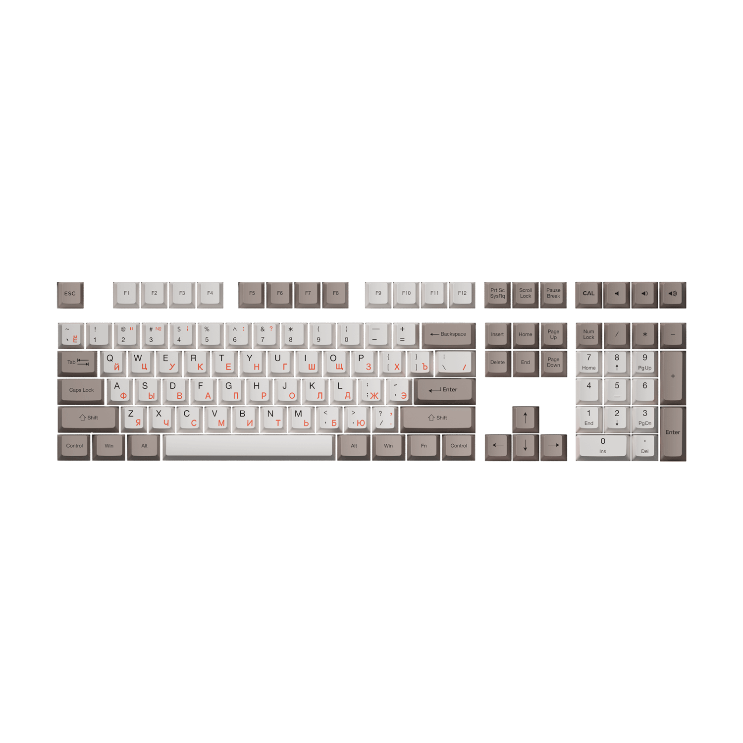 Akko Steam Engine Cyrillic Keycap Set (108-key)