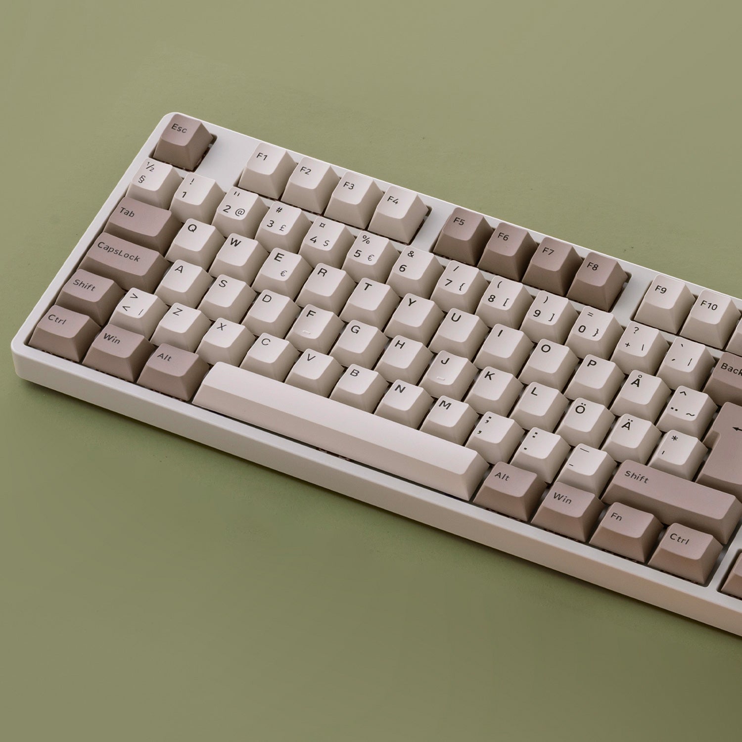 Akko Steam Engine ISO Keycap Set Details Installed on the Keyboard