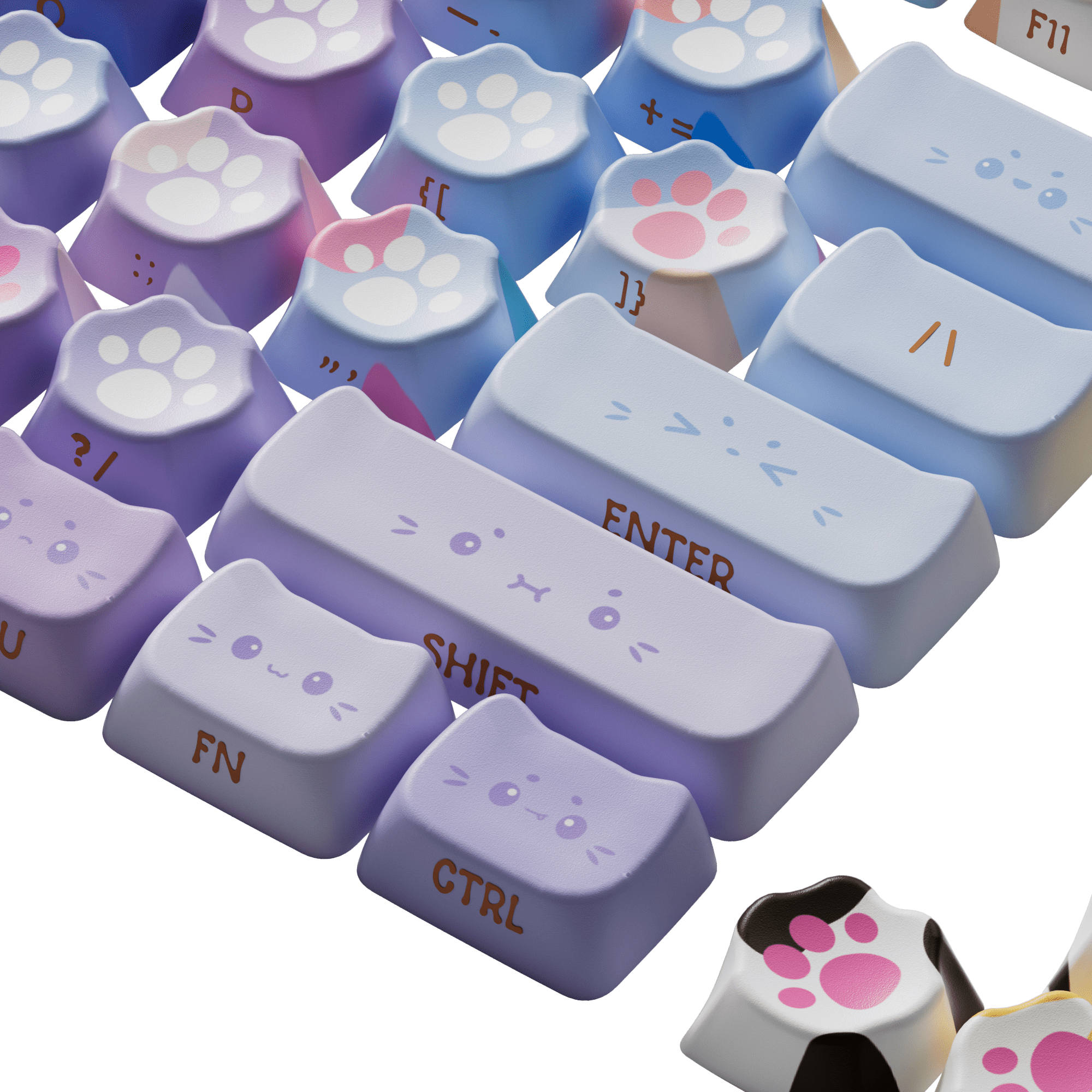 Akko Kitty Paws Keycap Set (142-key)