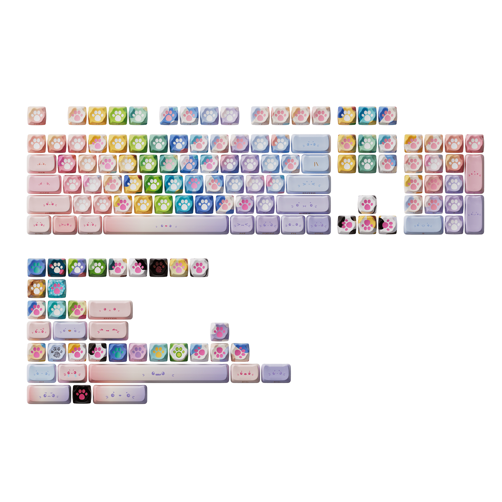 Akko Kitty Paws Keycap Set (142-key)