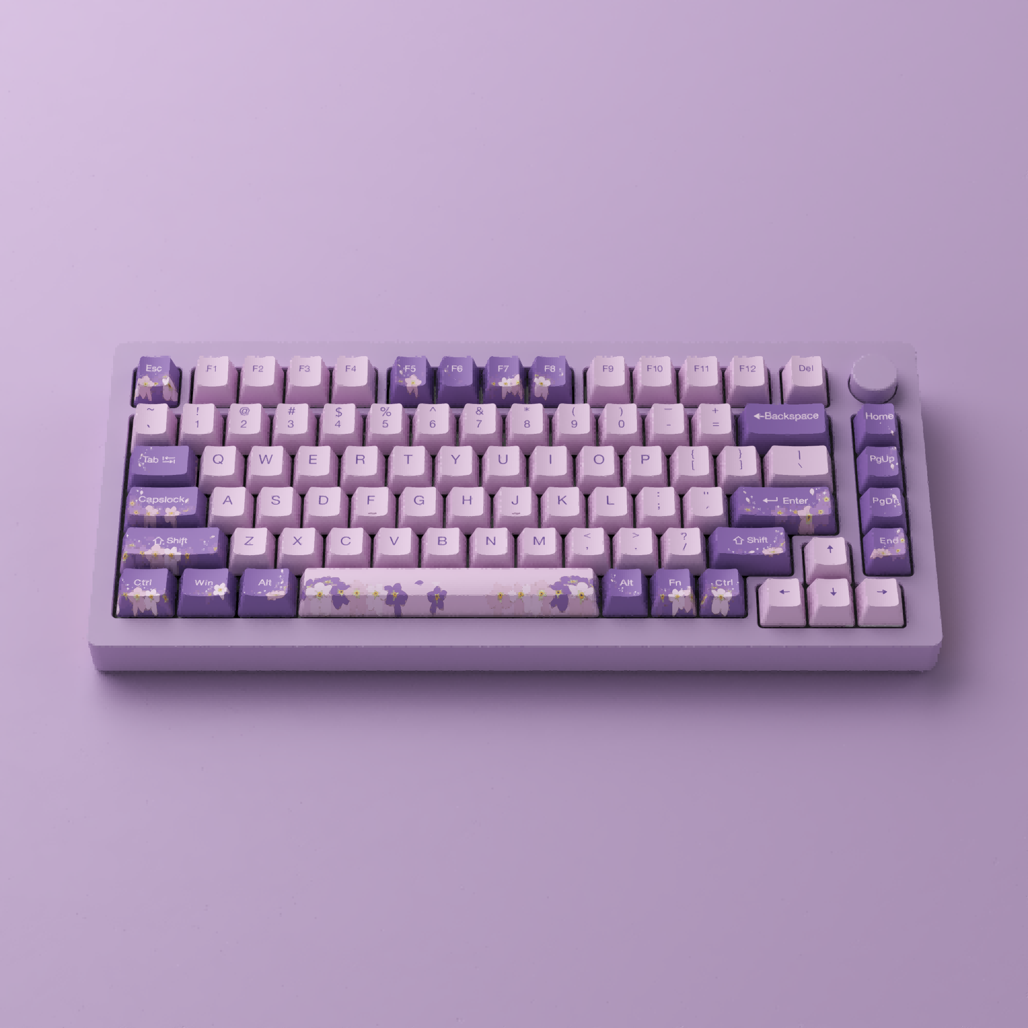 purple monsgeek m1w aluminum mechanical keyboard