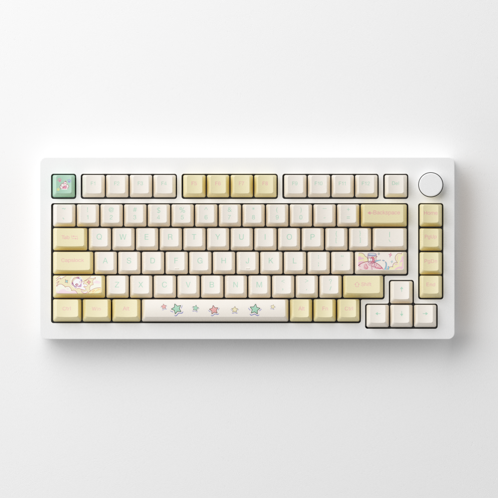 white monsgeek m1w aluminum mechanical keyboard