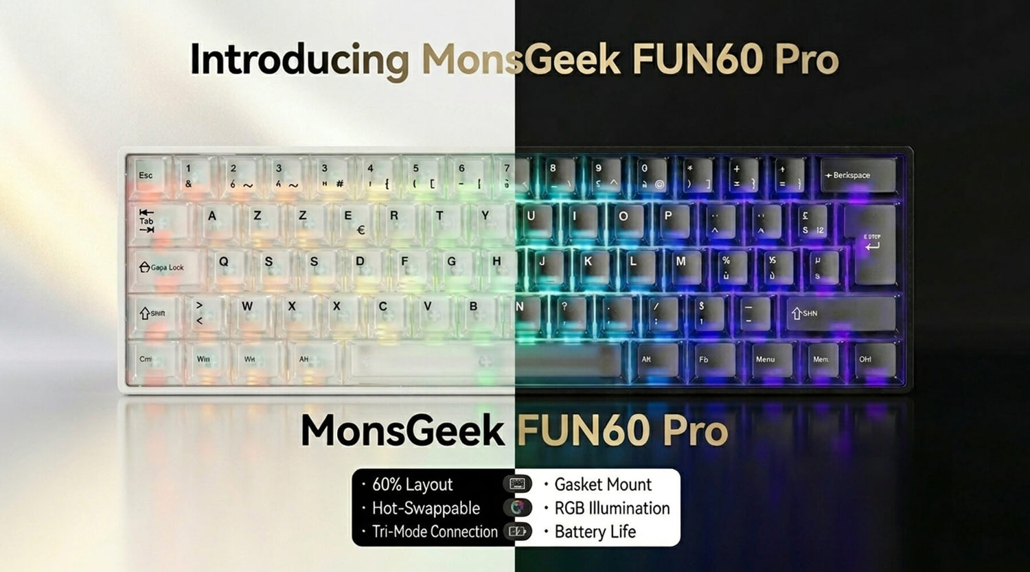 FUN60 Pro ISO-FR: A True Gaming Keyboard for AZERTY Users
