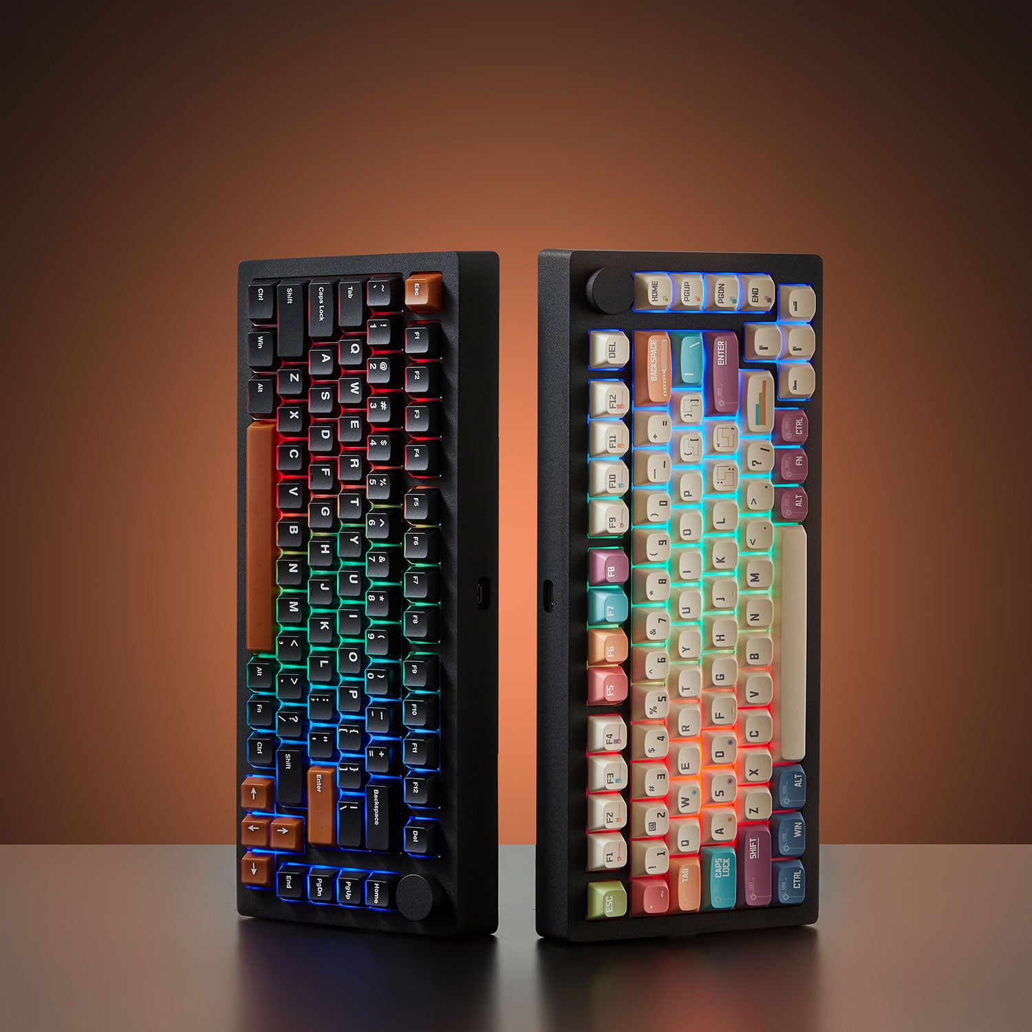 MonsGeek M1 V5- Black on White- Black & Silver
