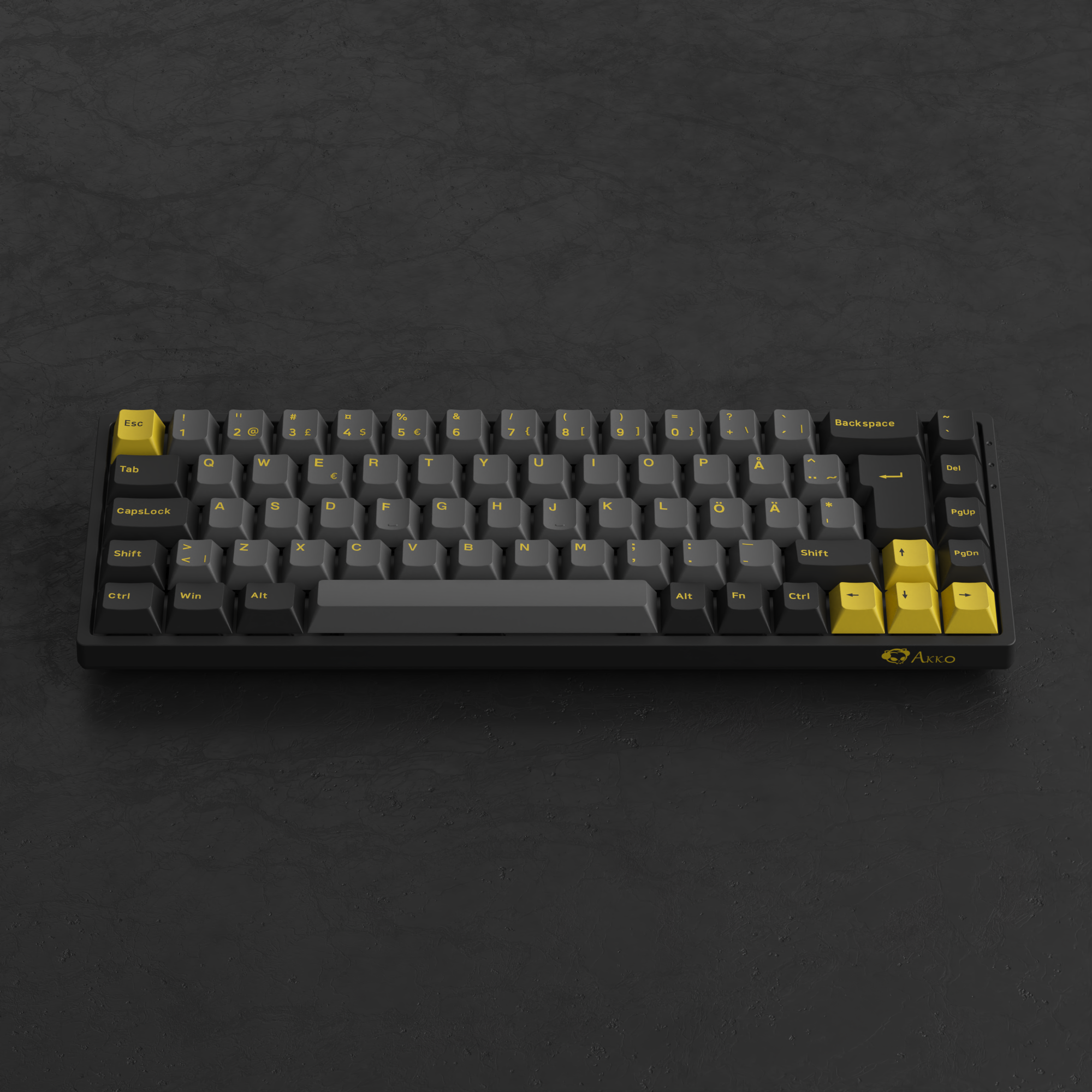 Black & Gold 3068B Plus ISO Nordic - Akko V3 Cream Yellow Pro