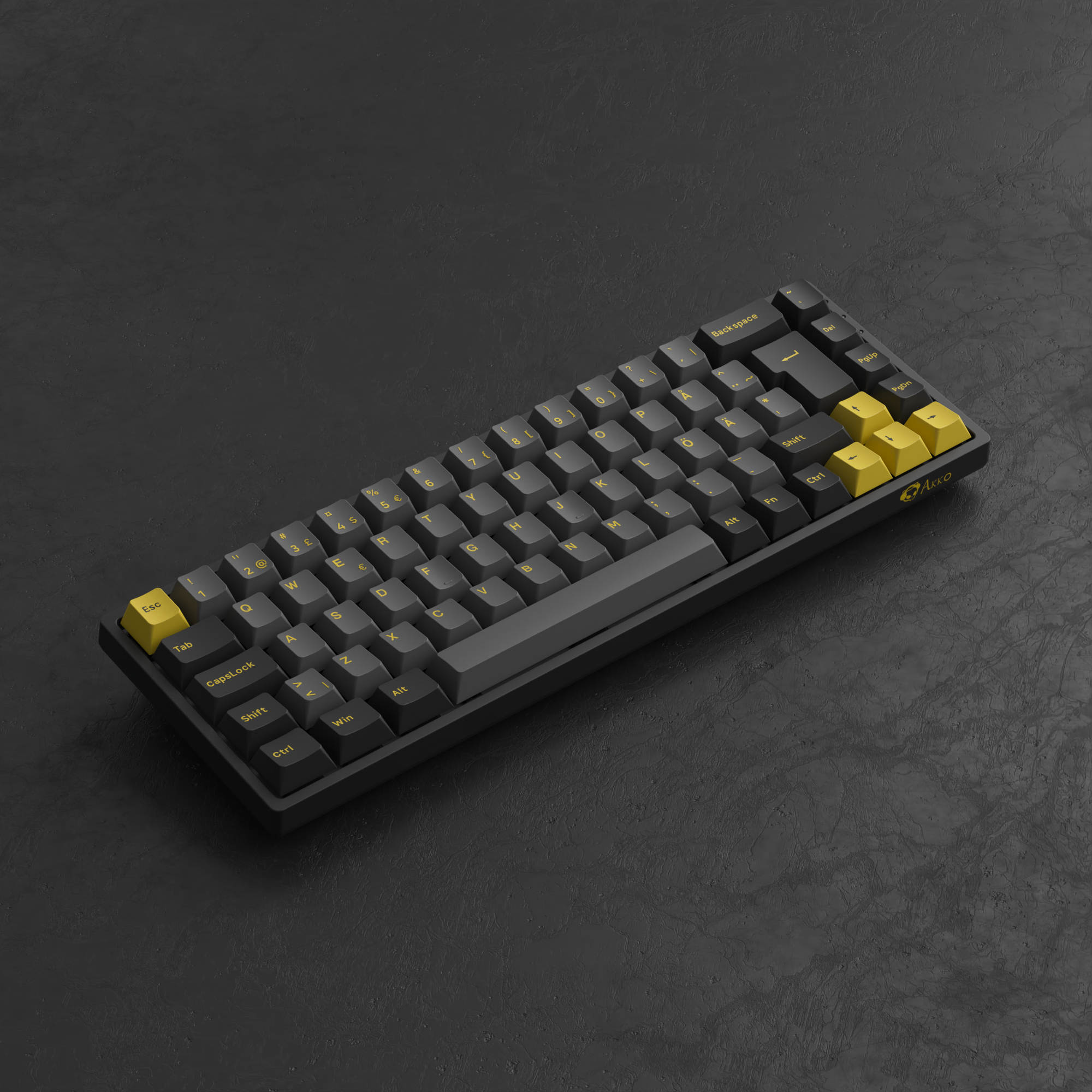 Black & Gold 3068B Plus ISO Nordic - Akko V3 Cream Yellow Pro