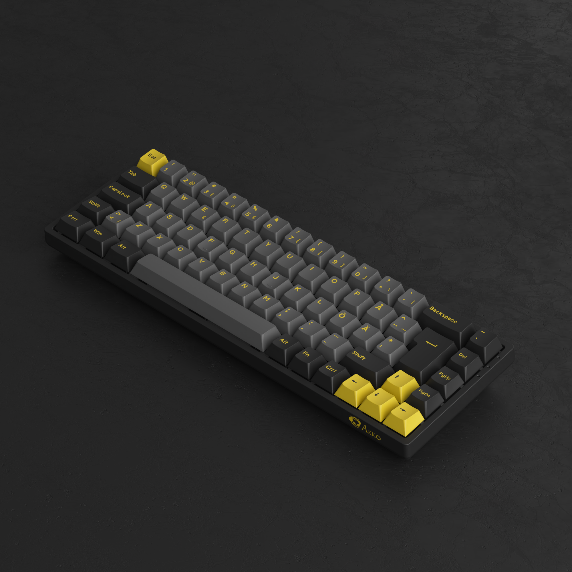 Black & Gold 3068B Plus ISO Nordic - Akko V3 Cream Yellow Pro