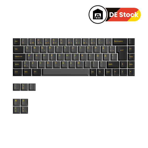 Akko Black & Gold ISO Nordic Keycap Set (76-key)