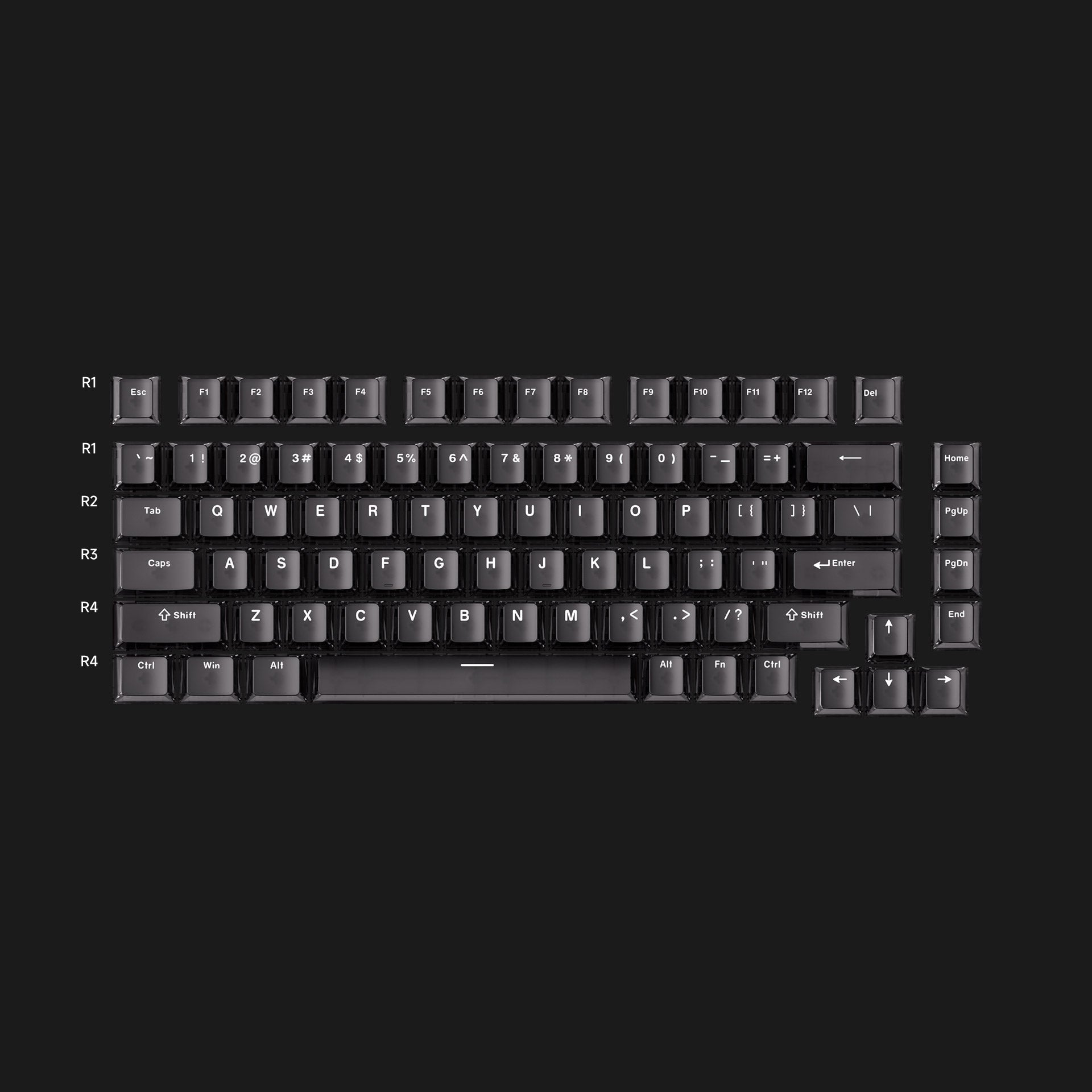 Akko PC Transparent Keycap Set (82-Key)