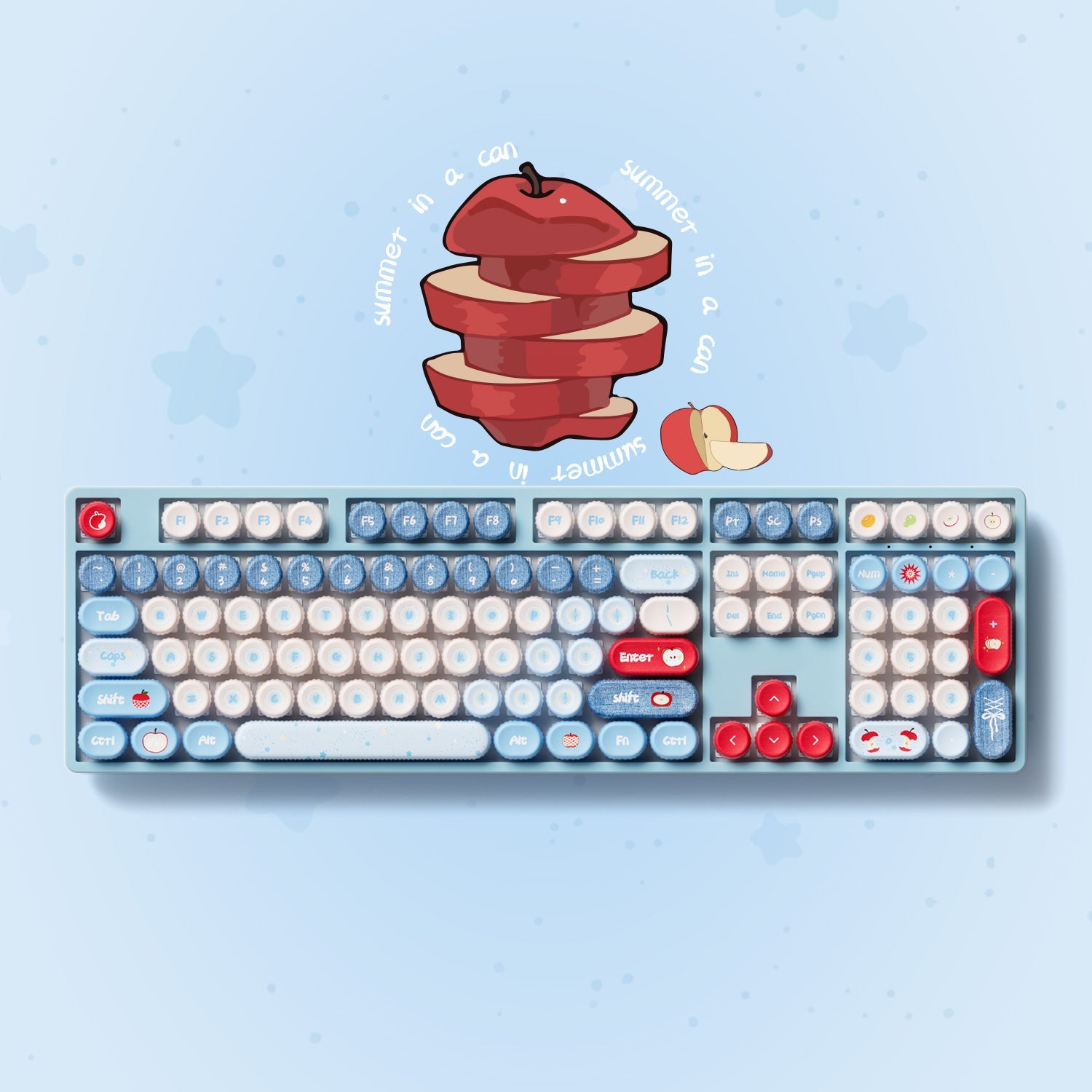 Akko Apple Wave BottleCap Keycaps Set