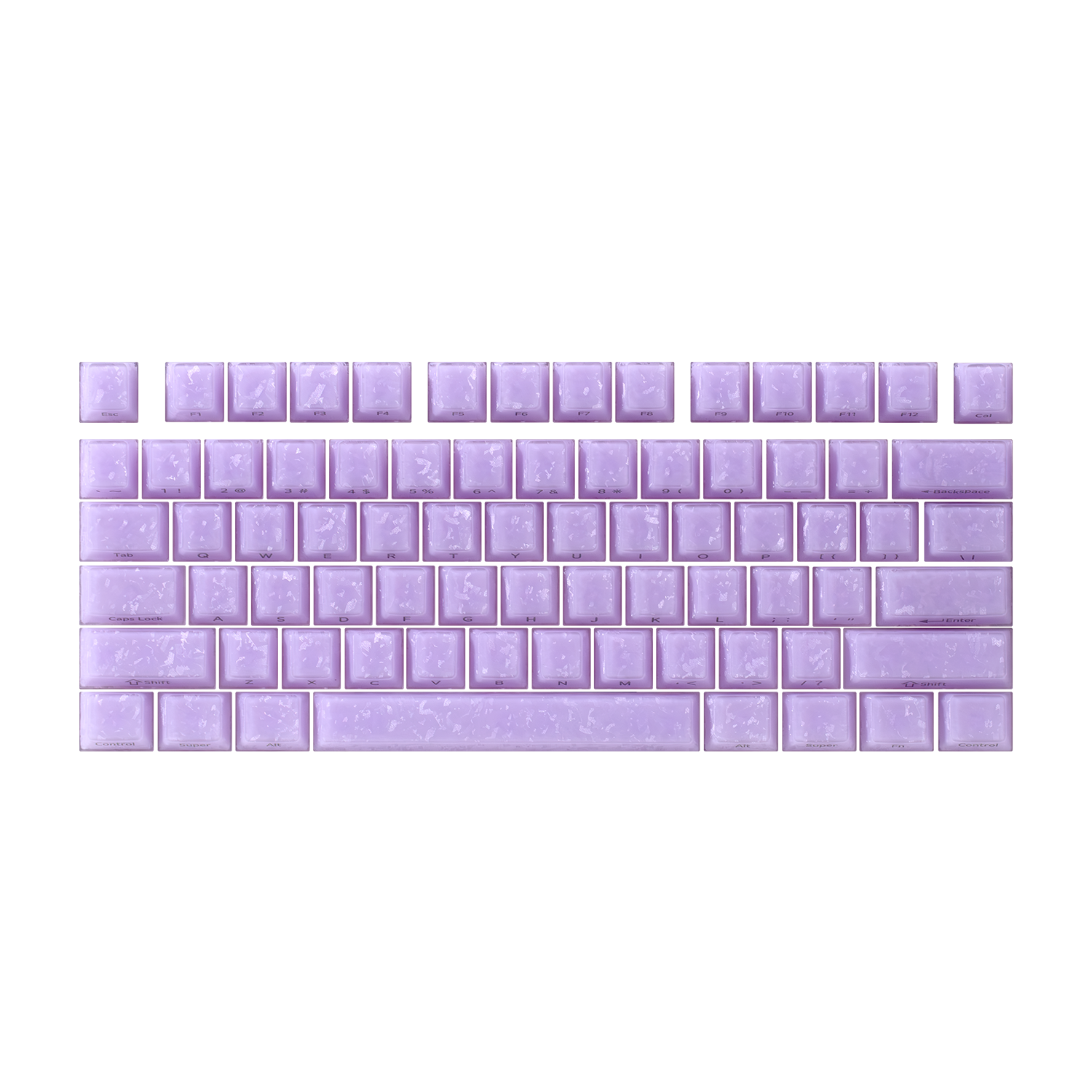 Glassy Carbon Fiber Keycap Set (126-Key)