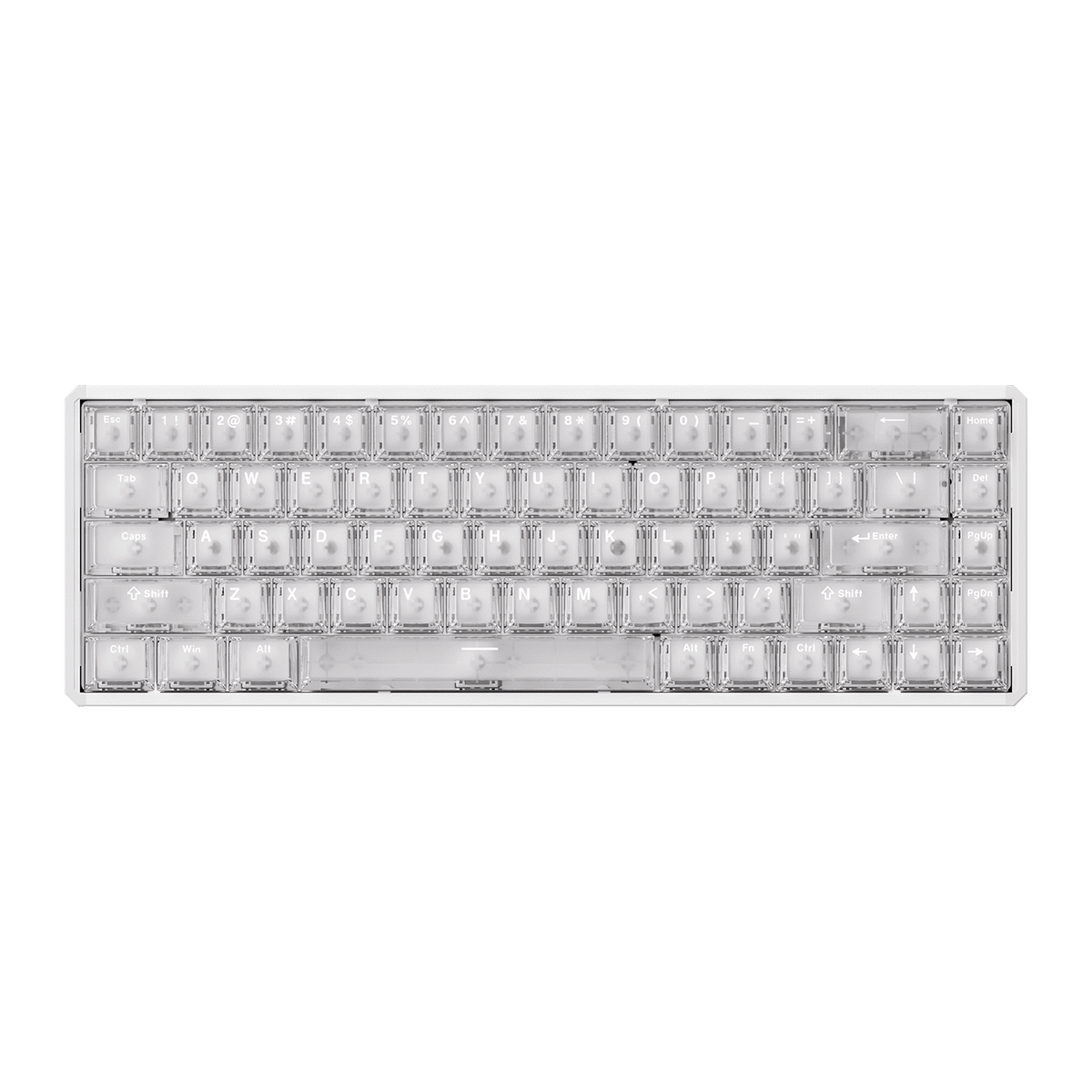 Akko MOD68 HE Magnetic Keyboard White Transparent
