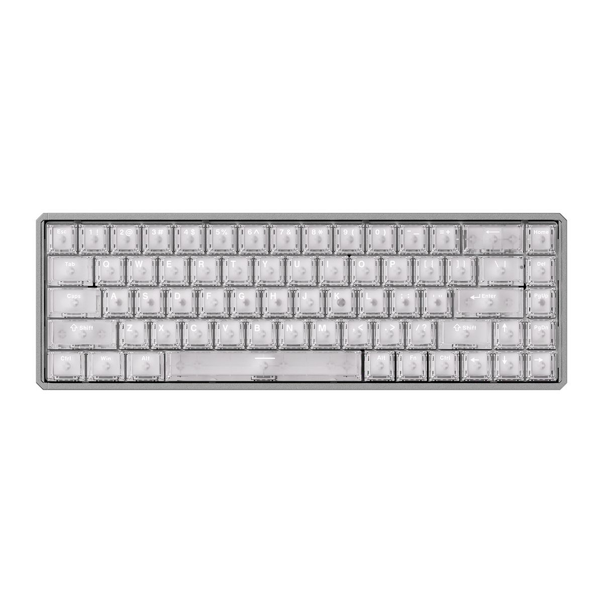 Akko MOD68 HE Magnetic Keyboard White Transparent