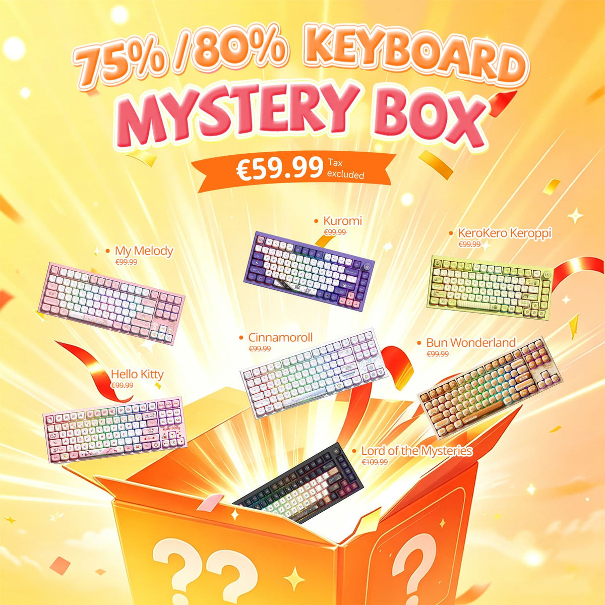 Akko's Mystery Box - 75% & 80% Collab IP Keyboard