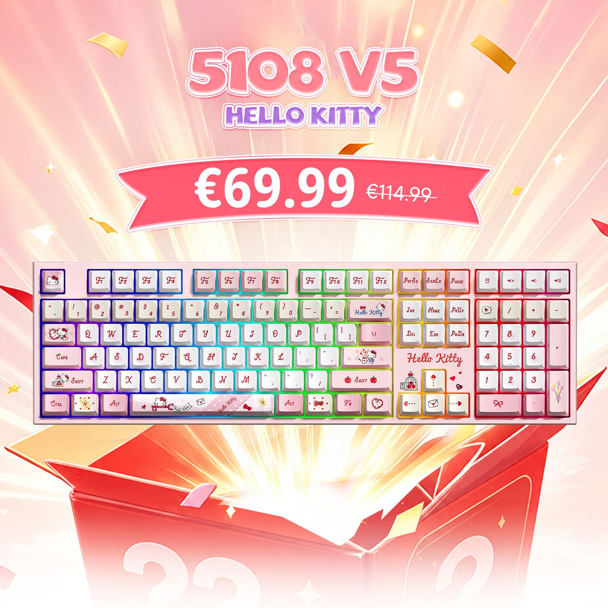Akko's Mystery Box - Cute 100% Collab IP Keyboard
