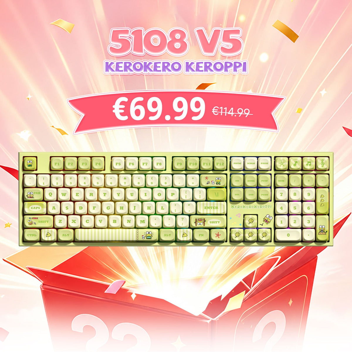 Akko's Mystery Box - Cute 100% Collab IP Keyboard