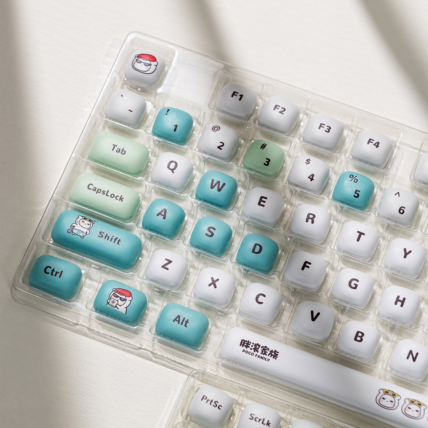 POCO Family - POCO Bear Keycap Set Left Section Key Details