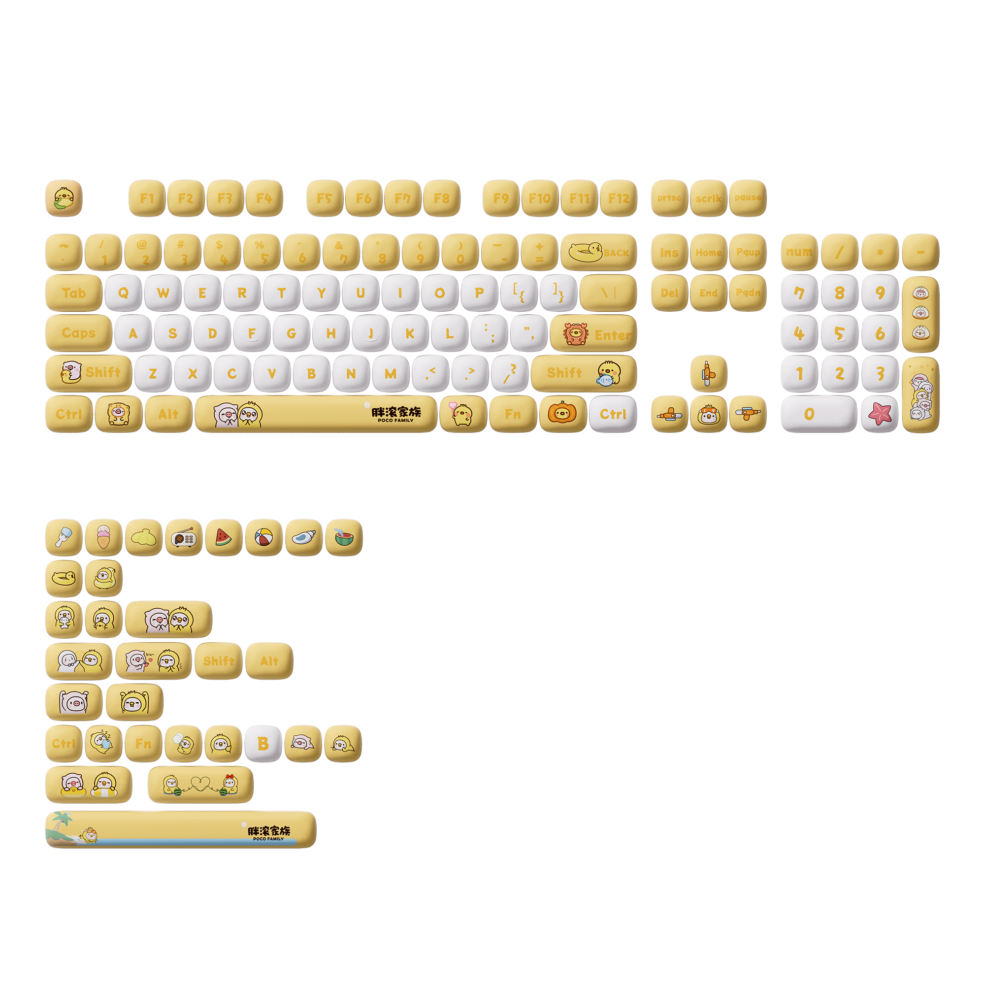 POCO Family POCO Duck Keycap Set (136-key)
