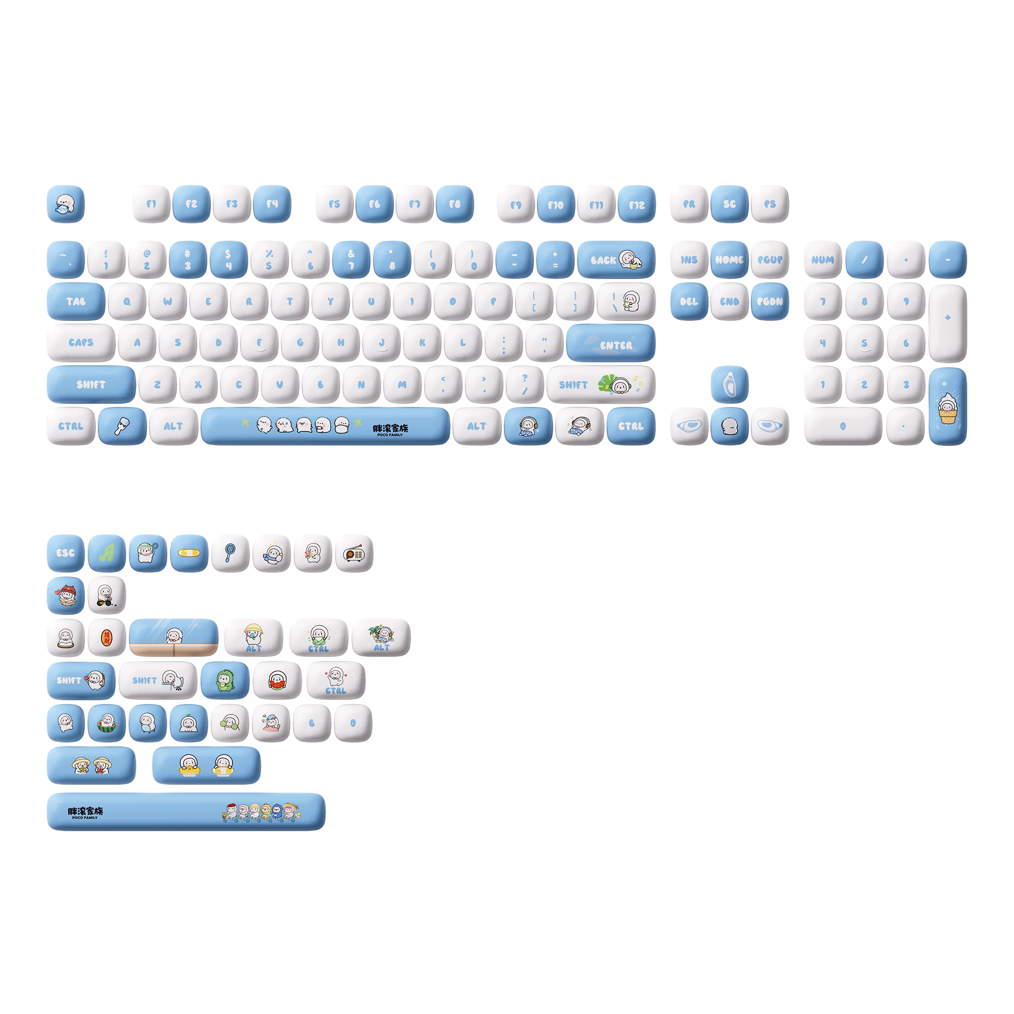 POCO Family POCO Seal Keycap Set (136-key)