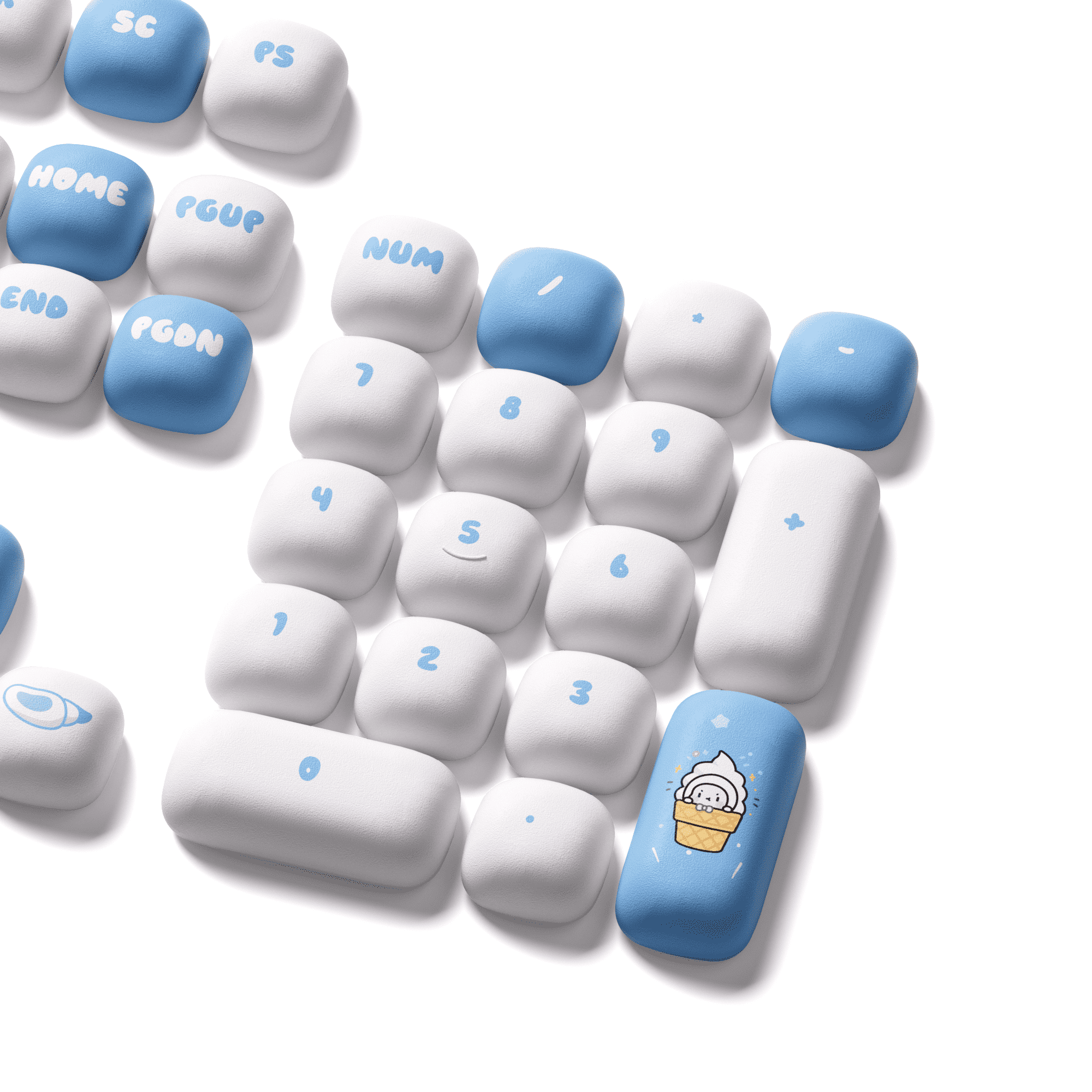 POCO Family POCO Seal Keycap Set Right Section Number Keys Details